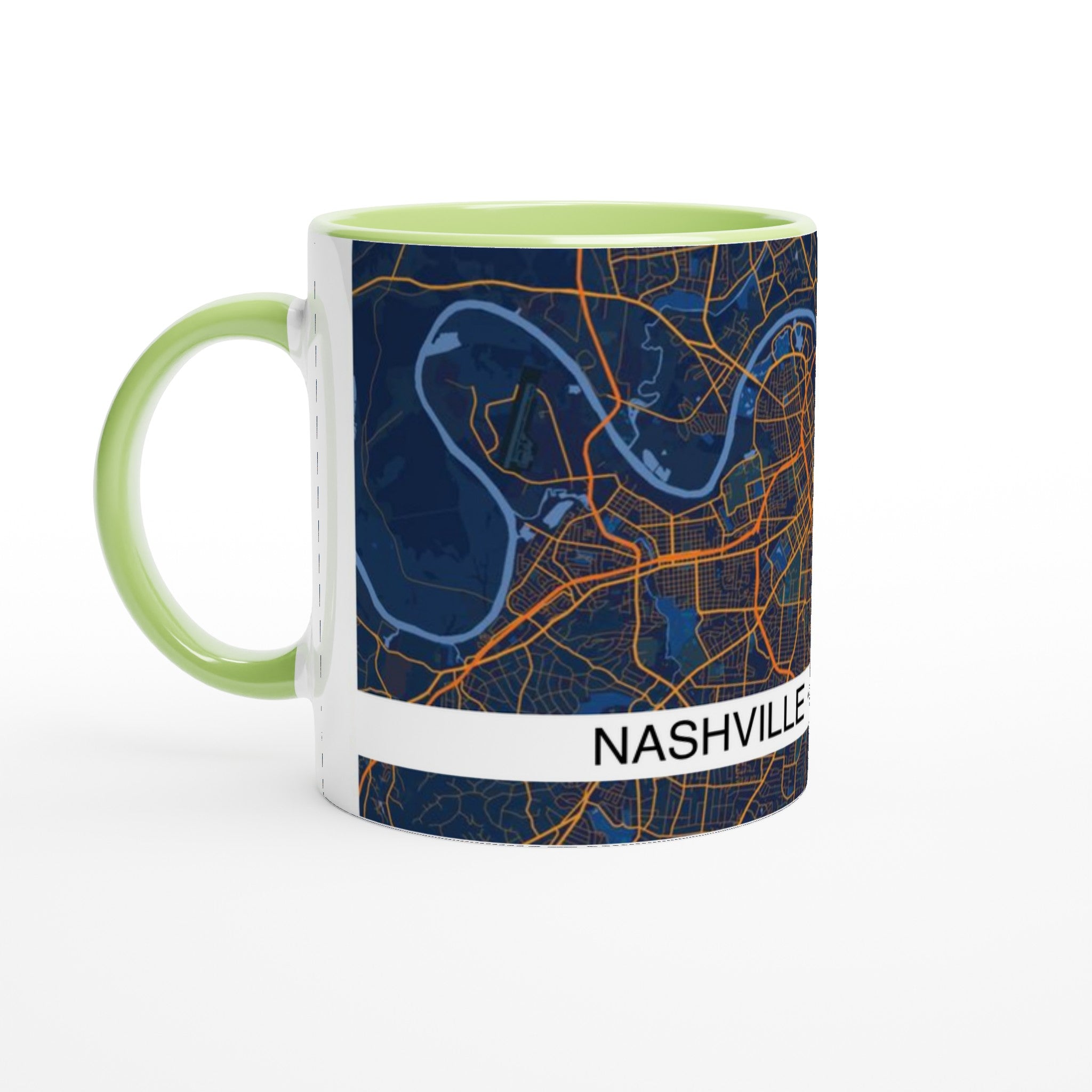 Nashville Modern City Map Mug (11oz) - Ink And Atlas