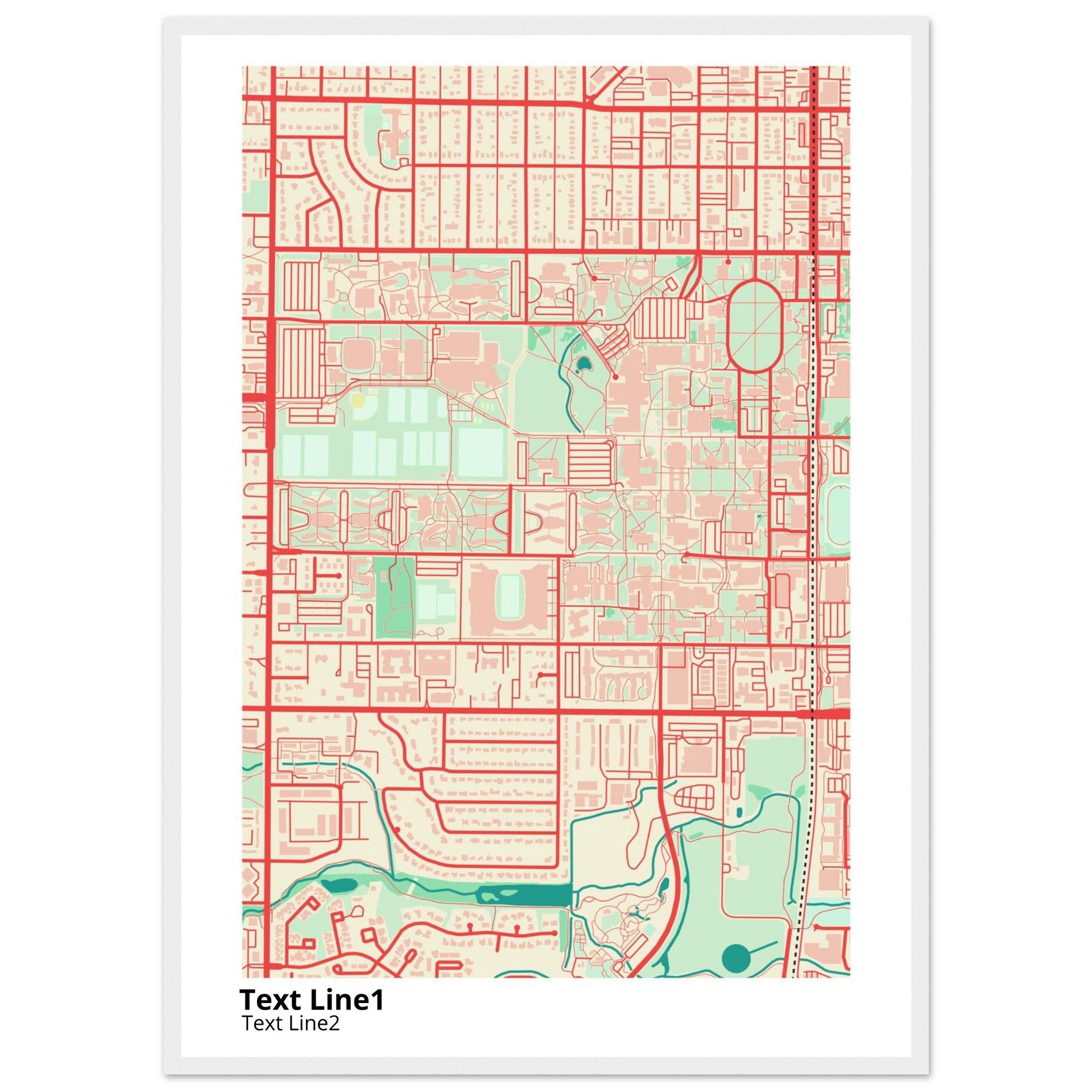 colorado state university fort collins campus map poster