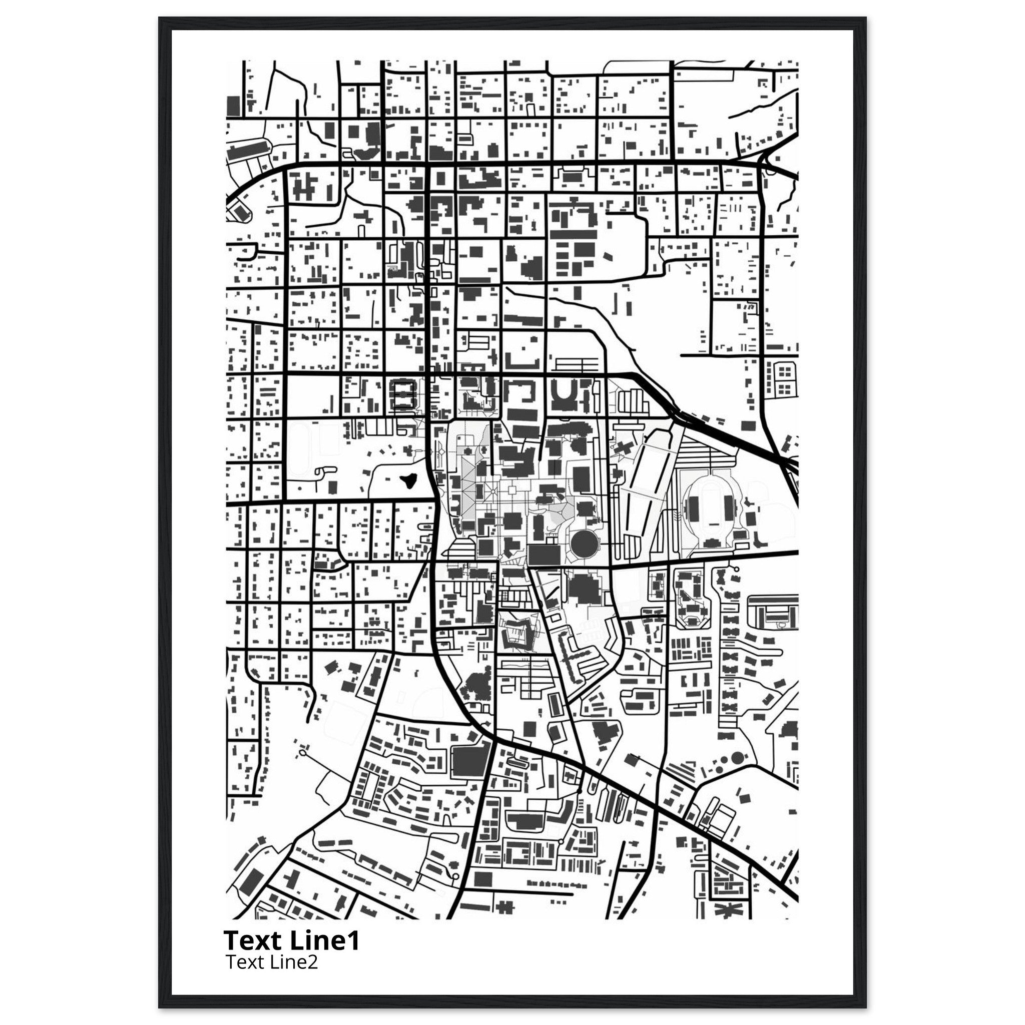Sam Houston State University Texas Campus Map Poster | Graduation Gift - Ink And Atlas