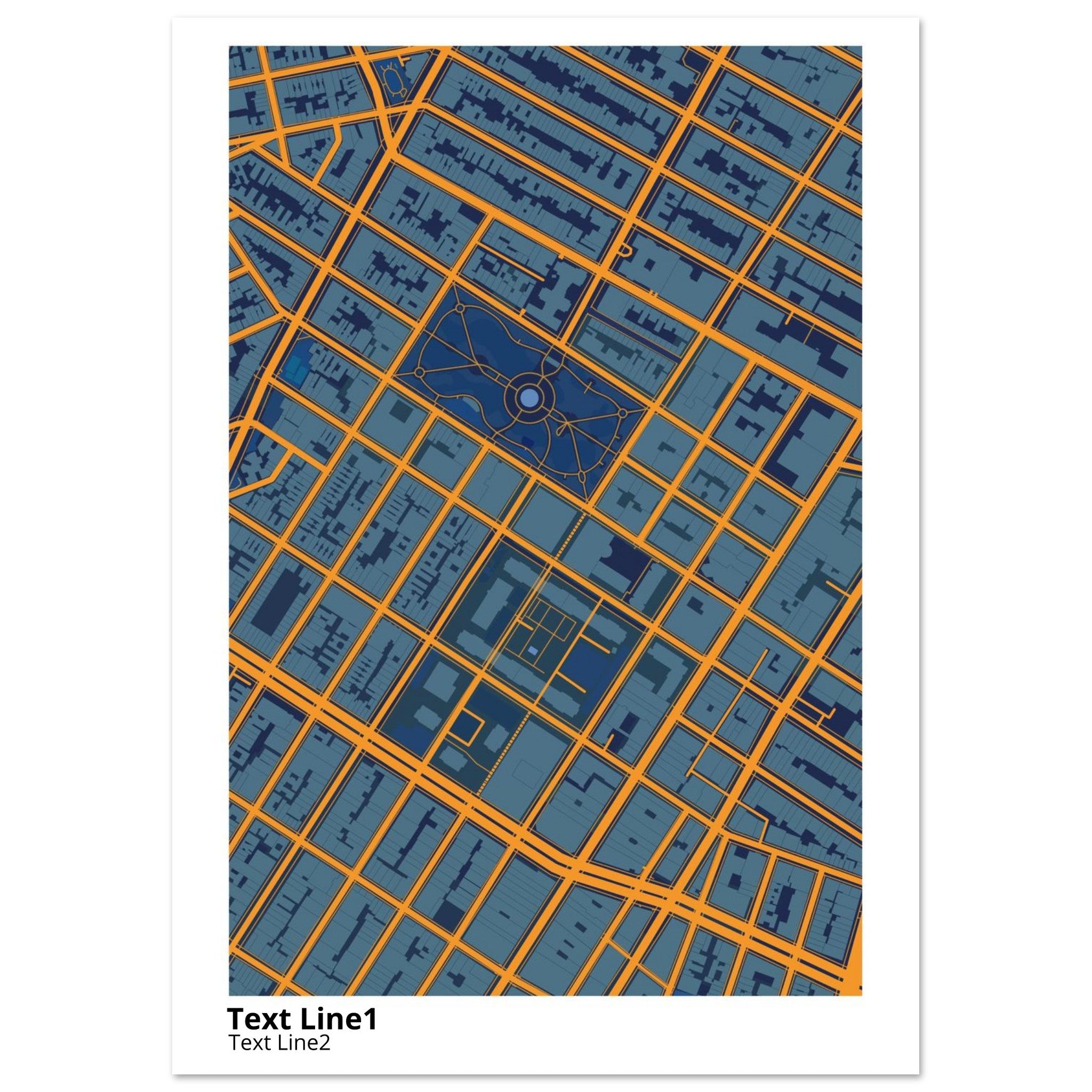 new york university campus map poster