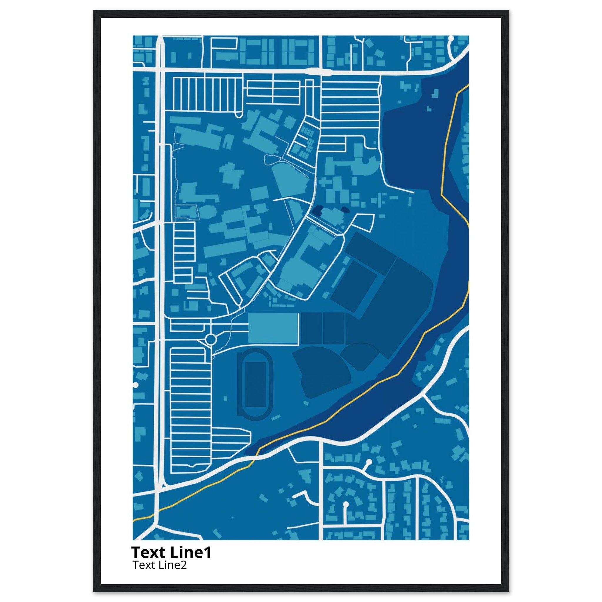 american river college campus map poster