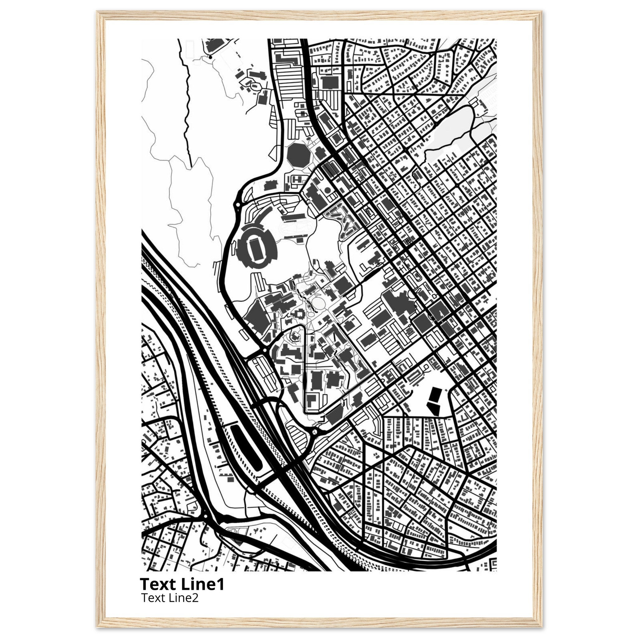 The University of Texas at El Paso Campus Map Poster | Graduation Gift - Ink And Atlas
