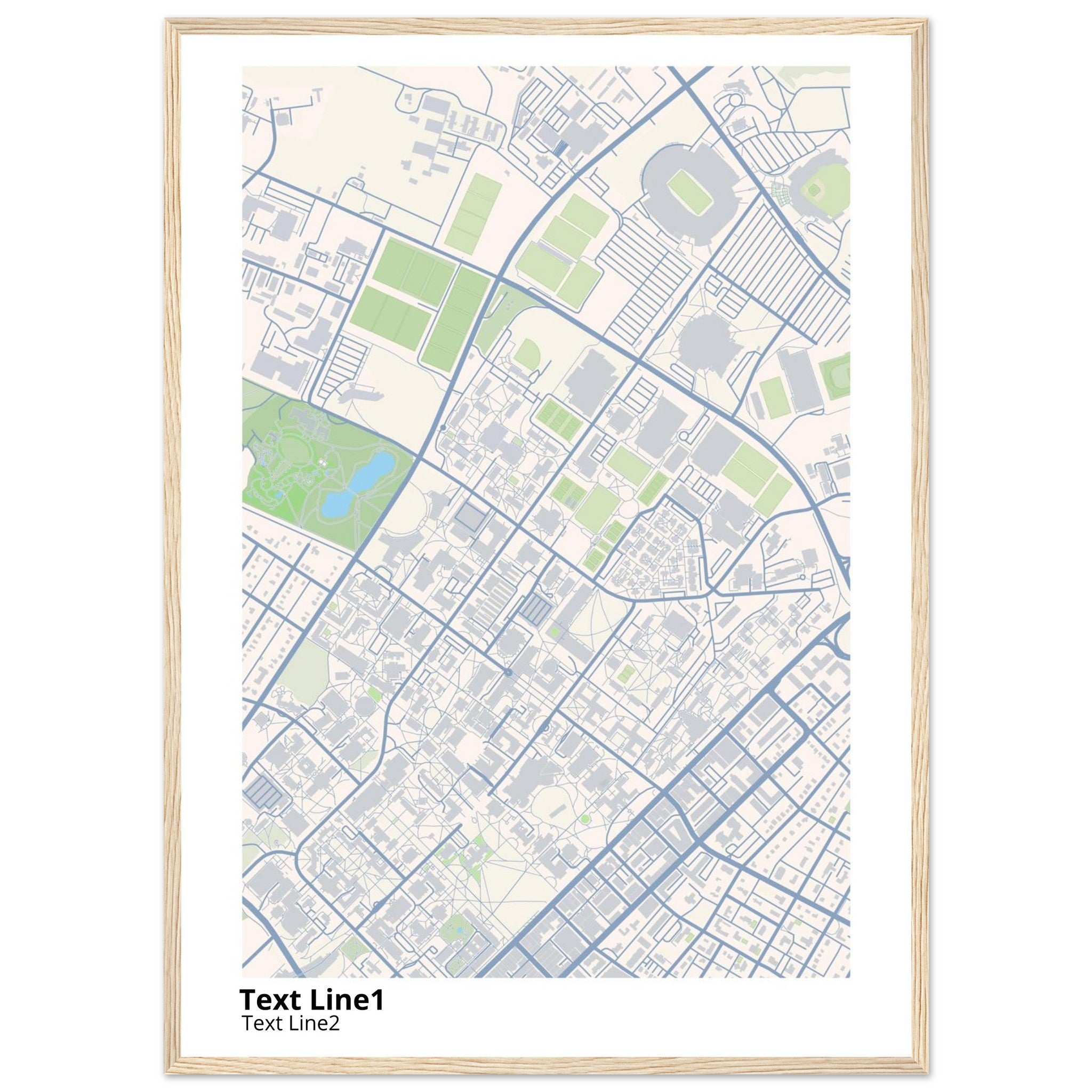 Pennsylvania State University Campus Map Poster | Graduation Gift - Ink And Atlas