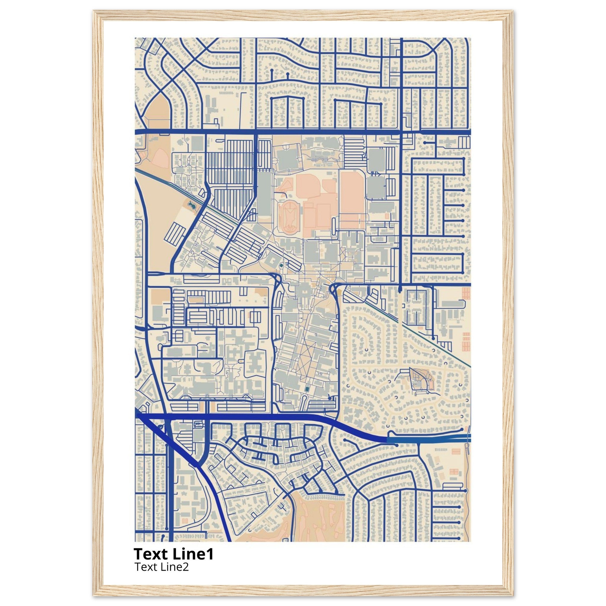 california state university long beach campus map poster