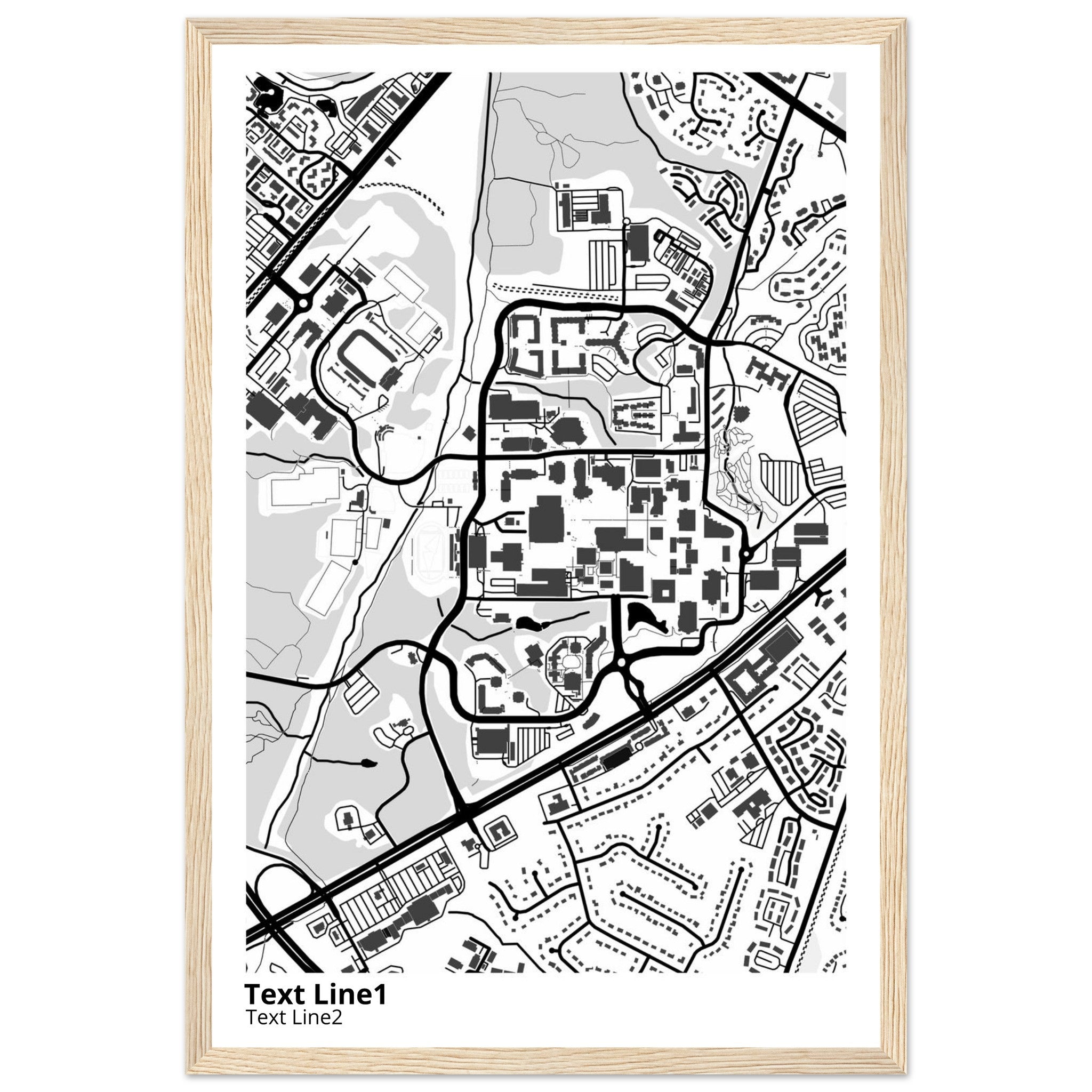University of North Carolina Charlotte Campus Map Poster | Alumni Gift - Ink And Atlas
