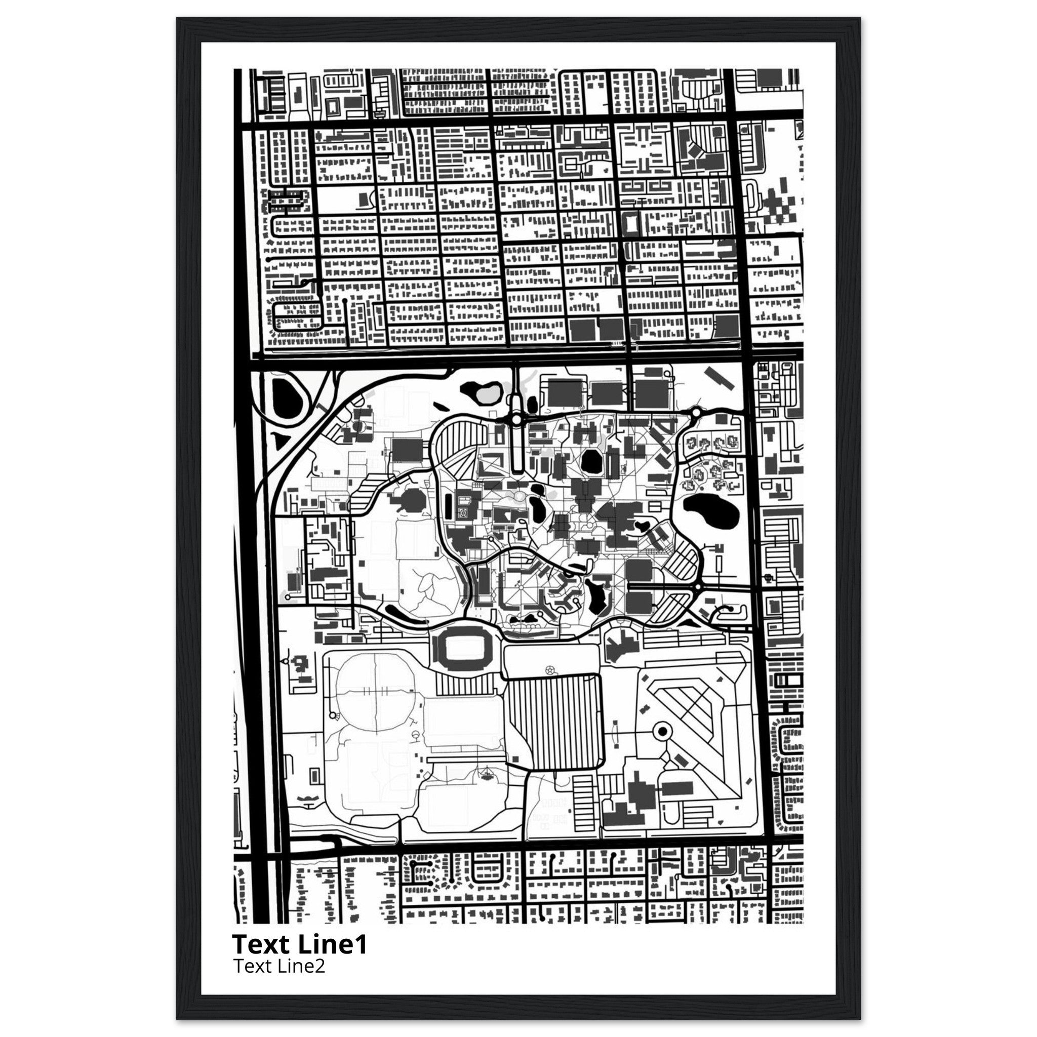 florida international university campus map poster