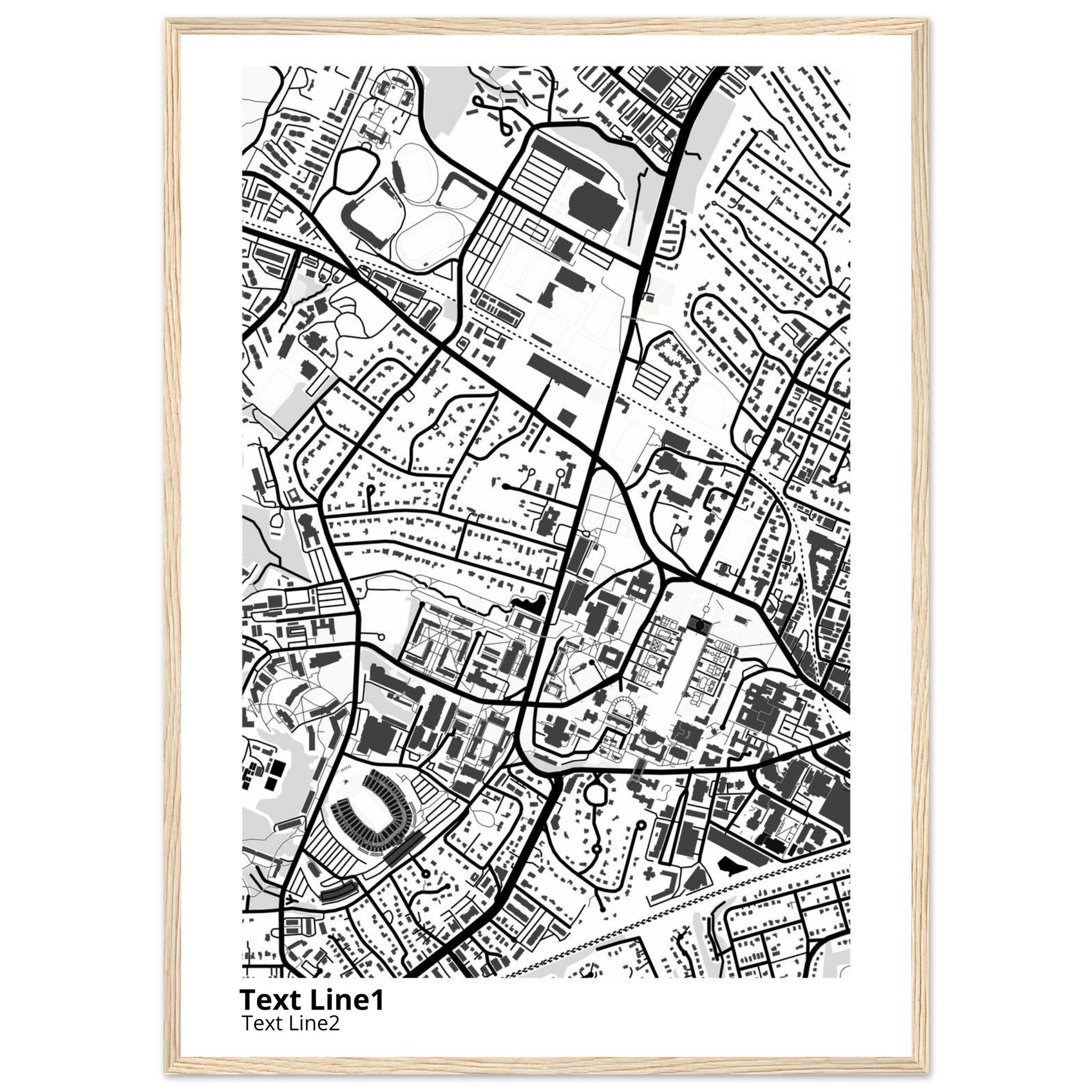 University of Virginia (Main Site) Campus Map Poster | Graduation Gift - Ink And Atlas