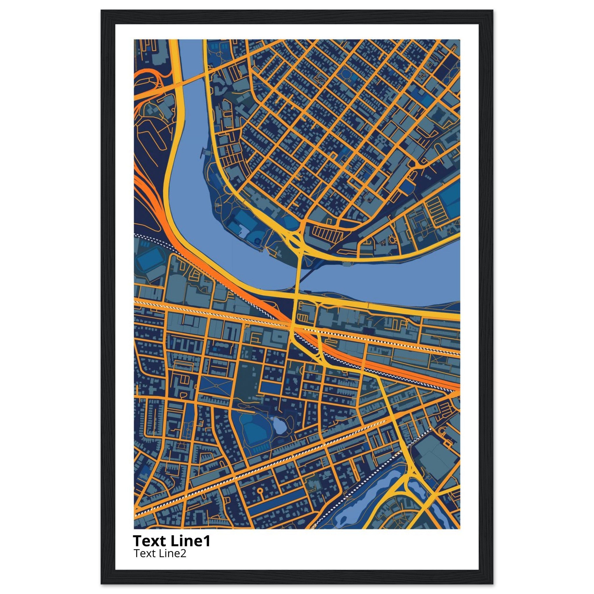 boston university campus map poster