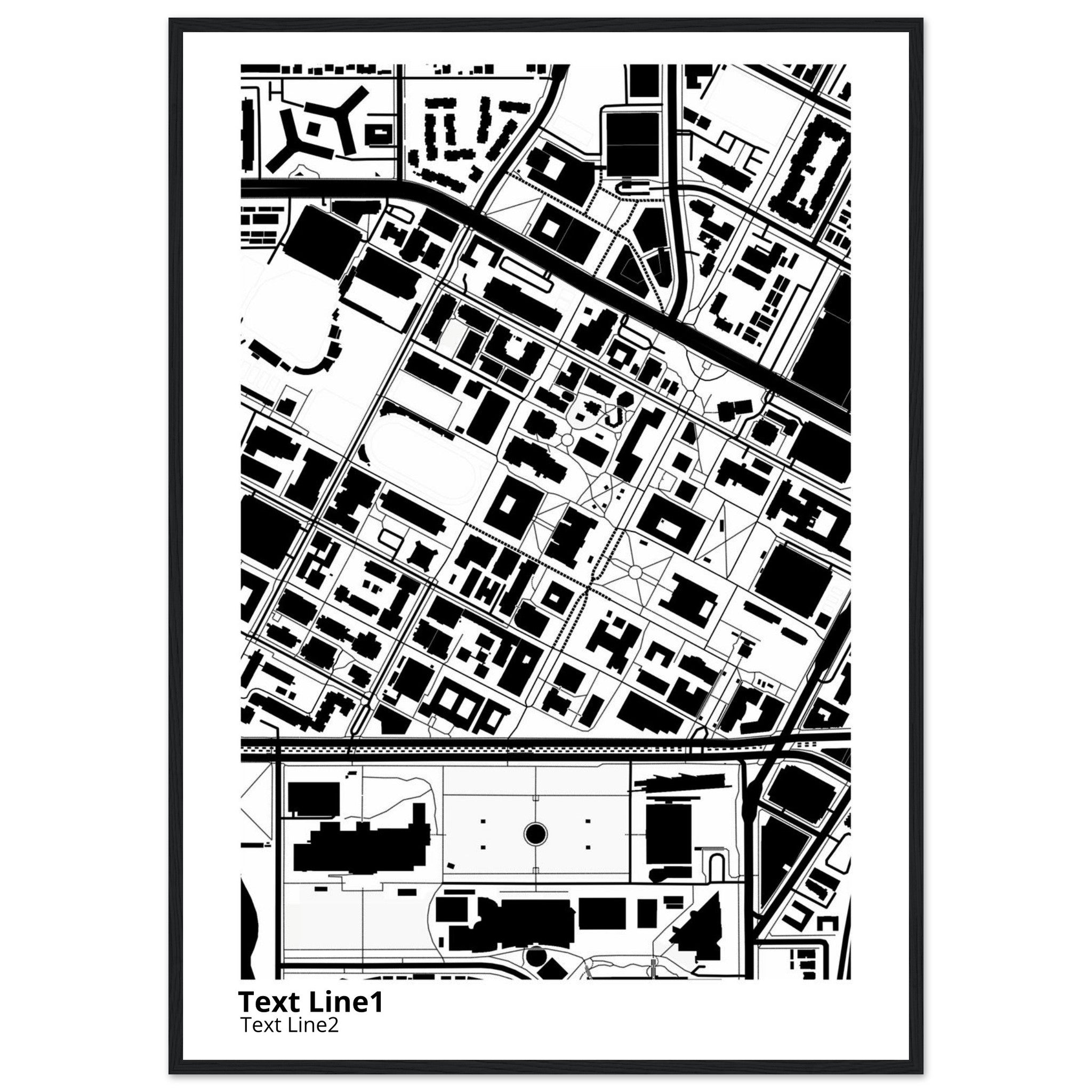 university of southern california campus map poster