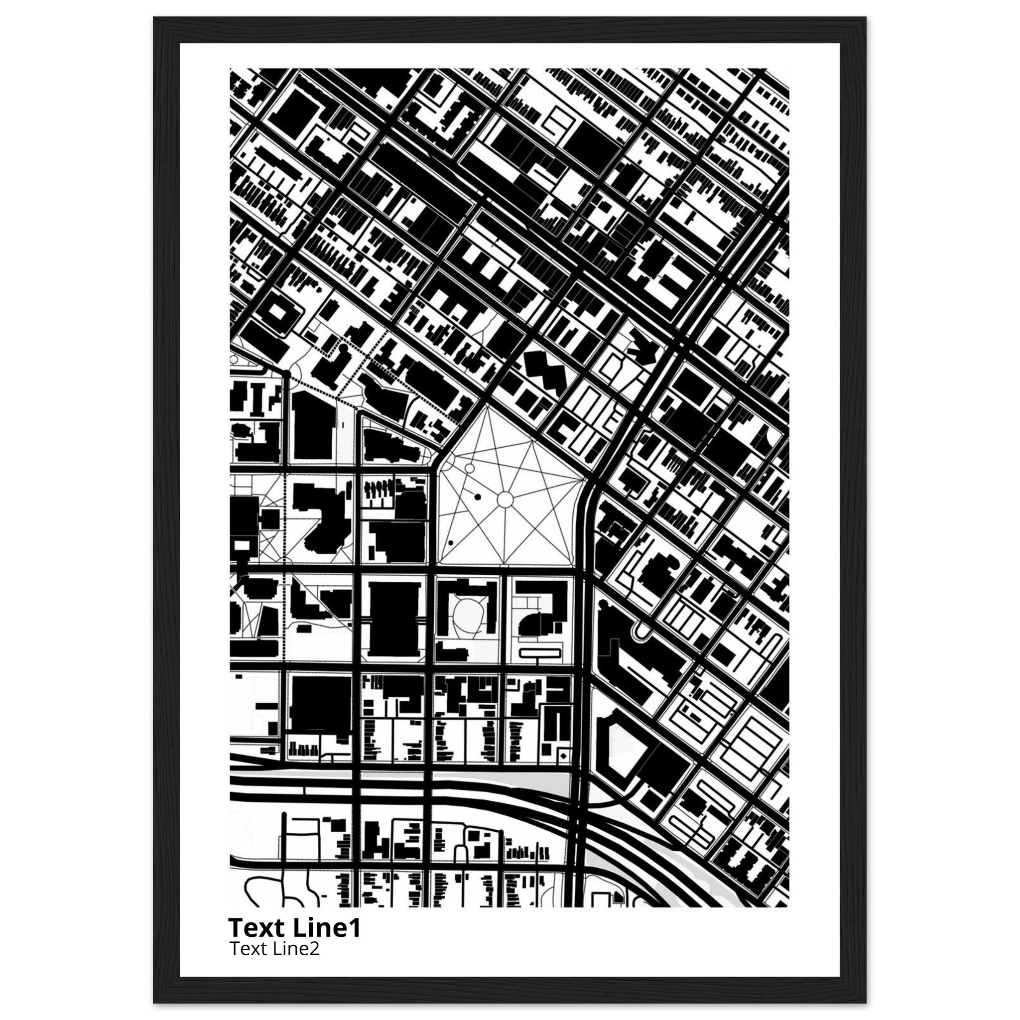 virginia commonwealth university campus map poster