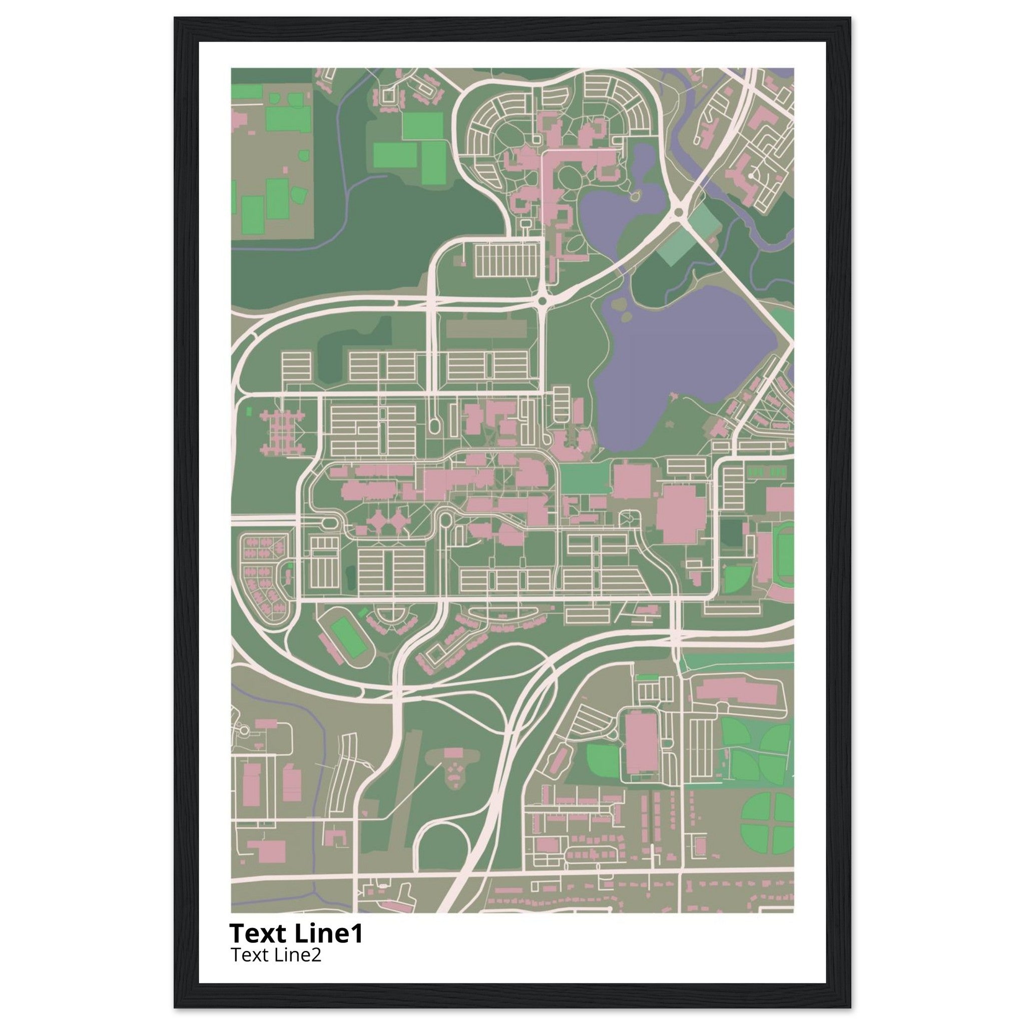university at buffalo campus map poster