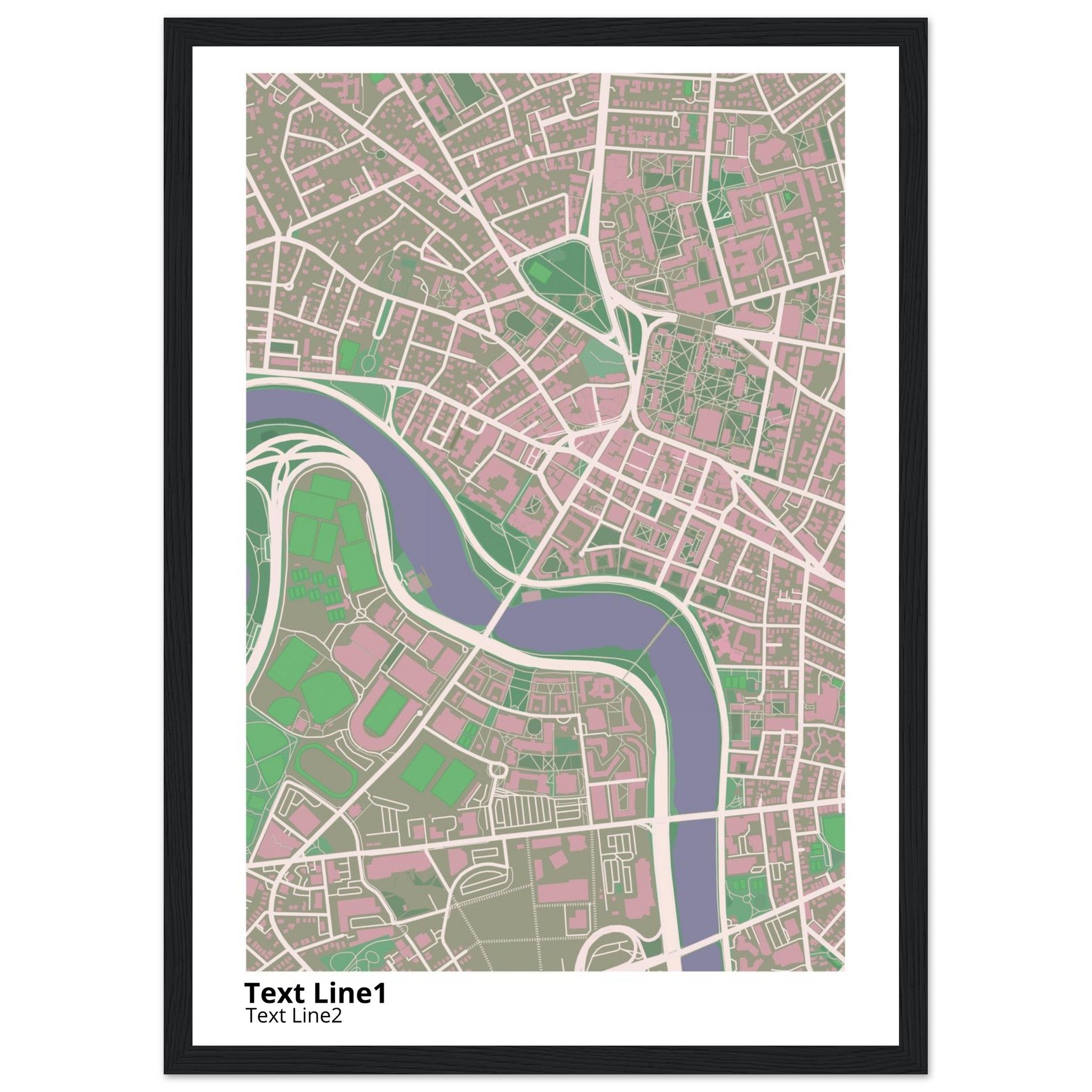 harvard university campus map poster