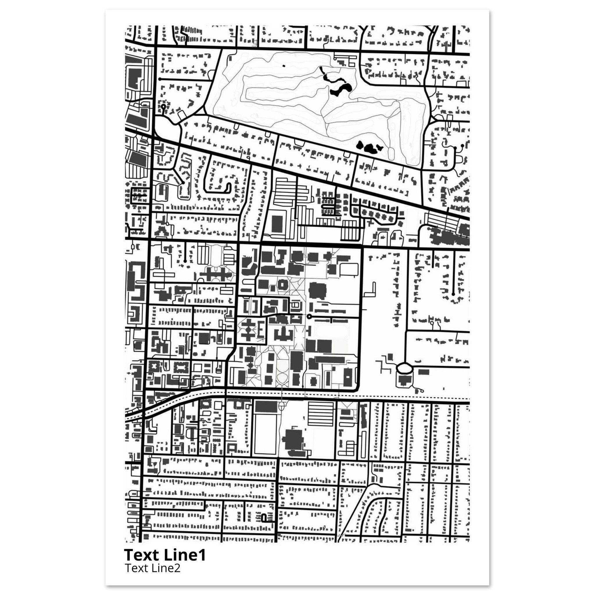 University of Memphis Tennessee Campus Map Poster | Graduation Gift - Ink And Atlas