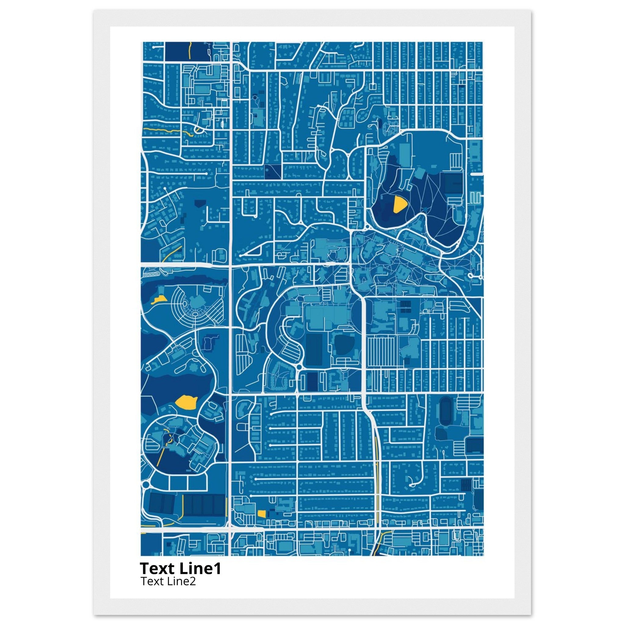 university of kansas campus map poster