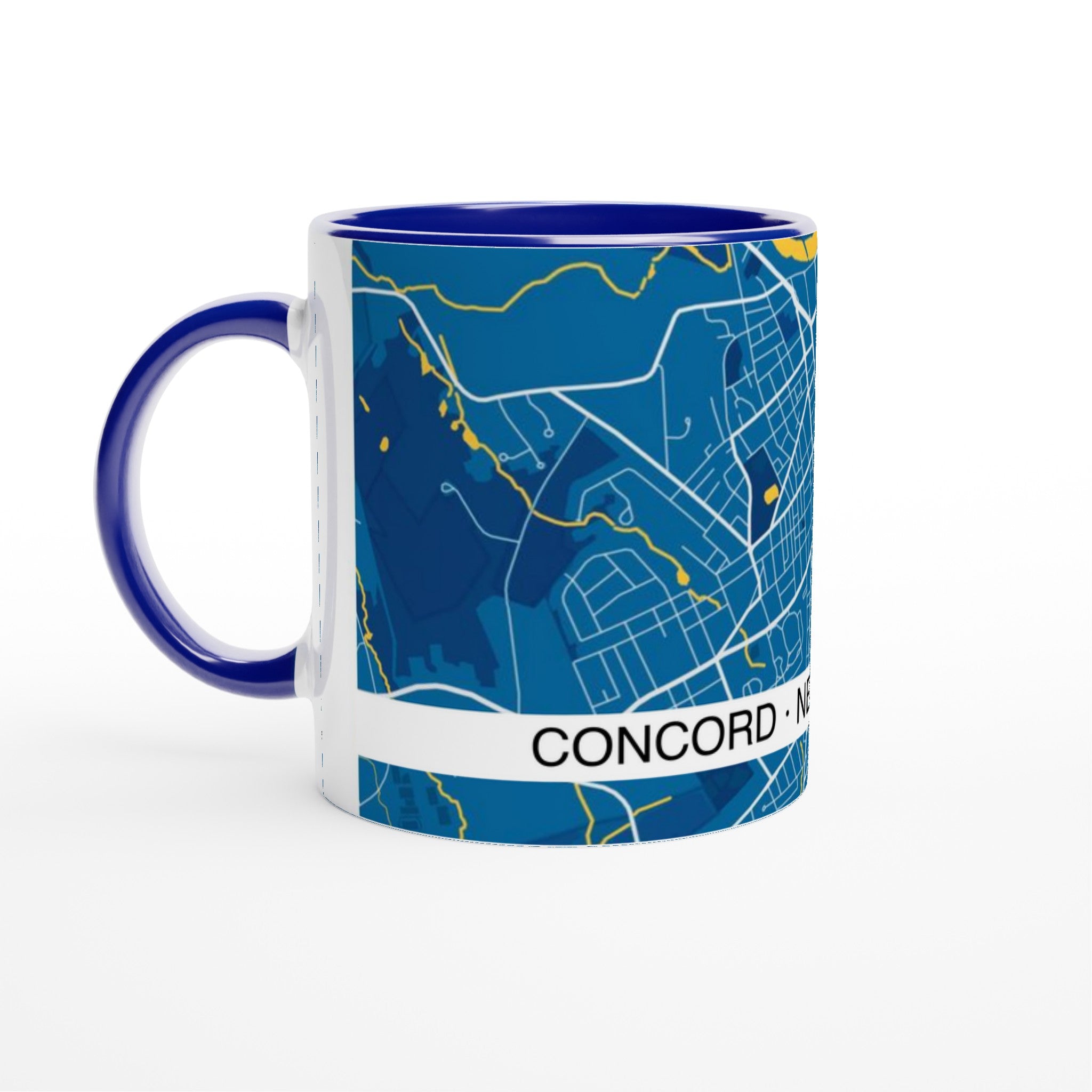 Concord New Hampshire Modern City Map Mug (11oz) - Ink And Atlas