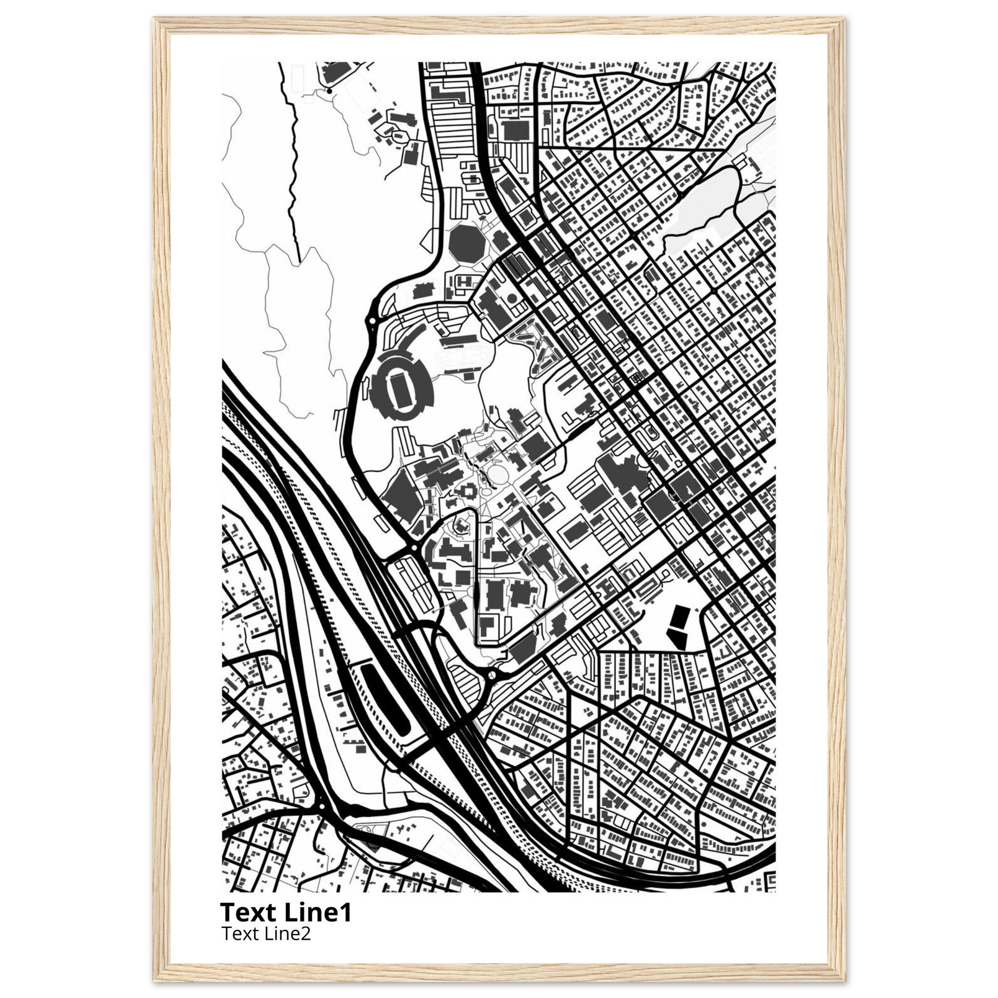 The University of Texas at El Paso Campus Map Poster | Graduation Gift - Ink And Atlas