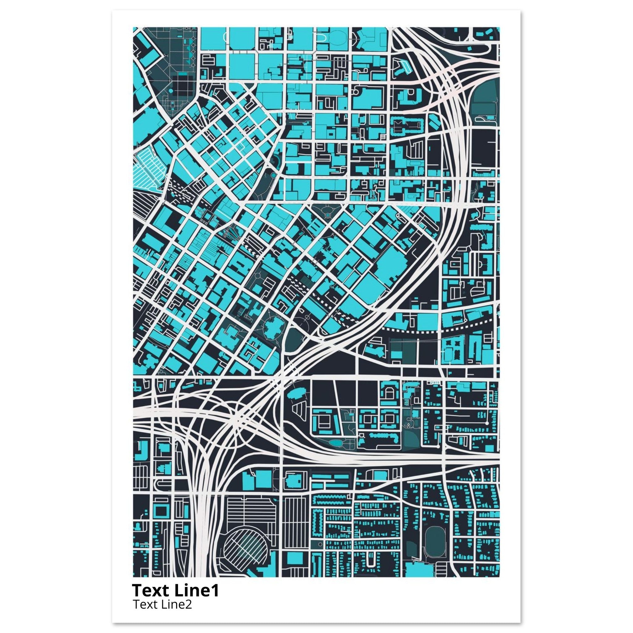 georgia state university campus map poster