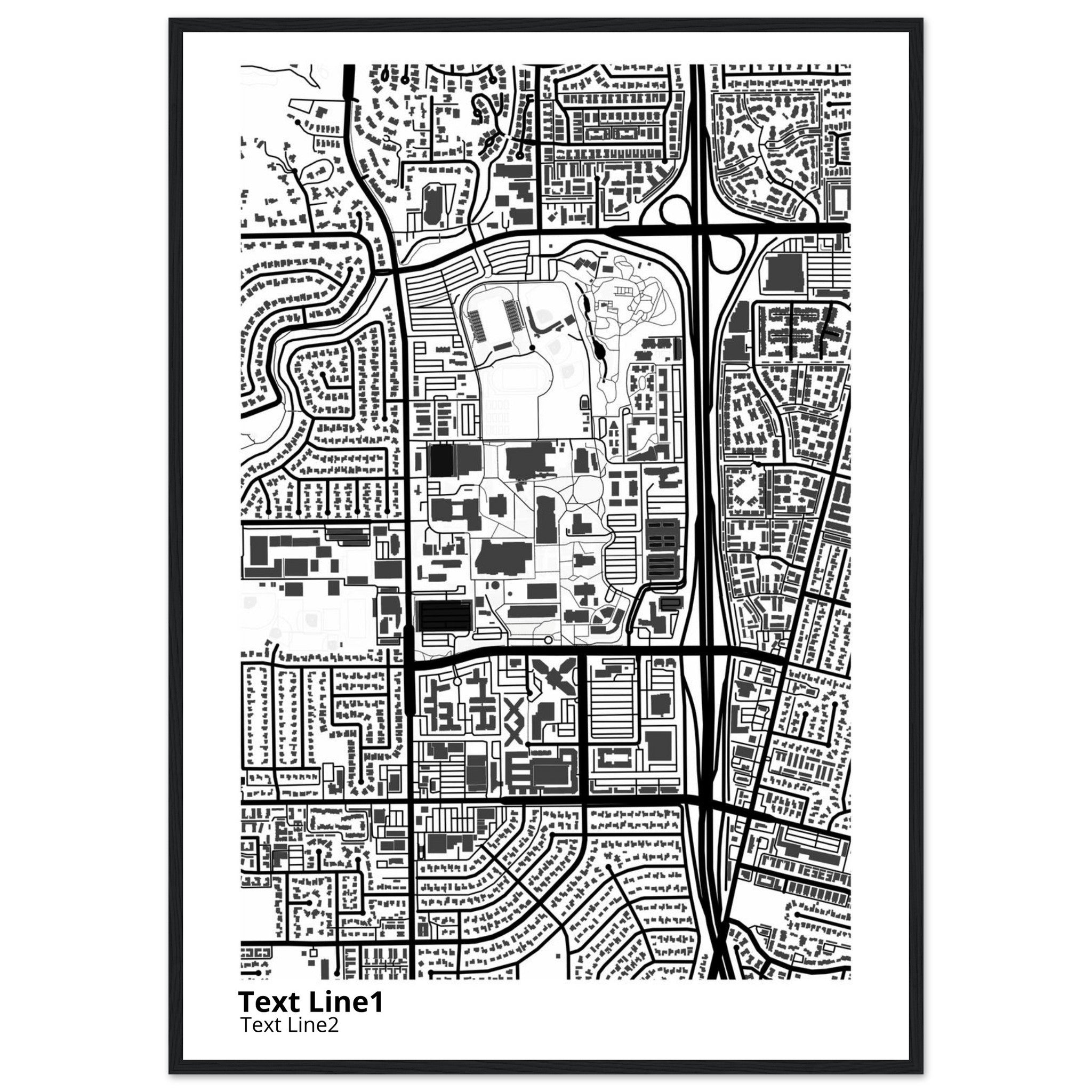 california state university fullerton campus map poster