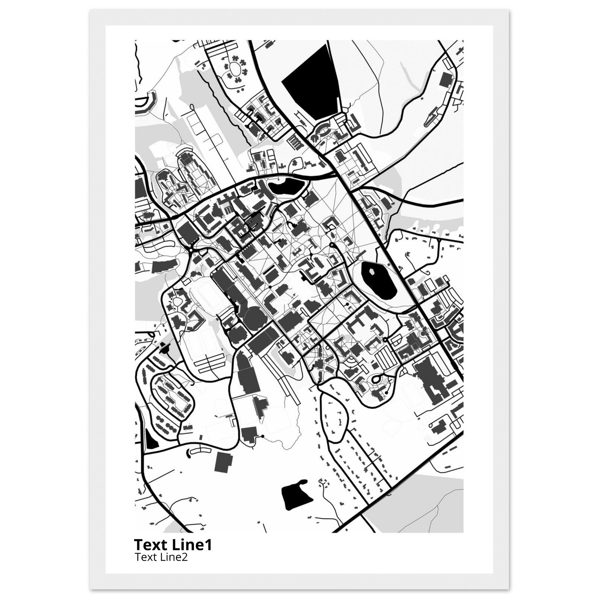 university of connecticut campus map poster