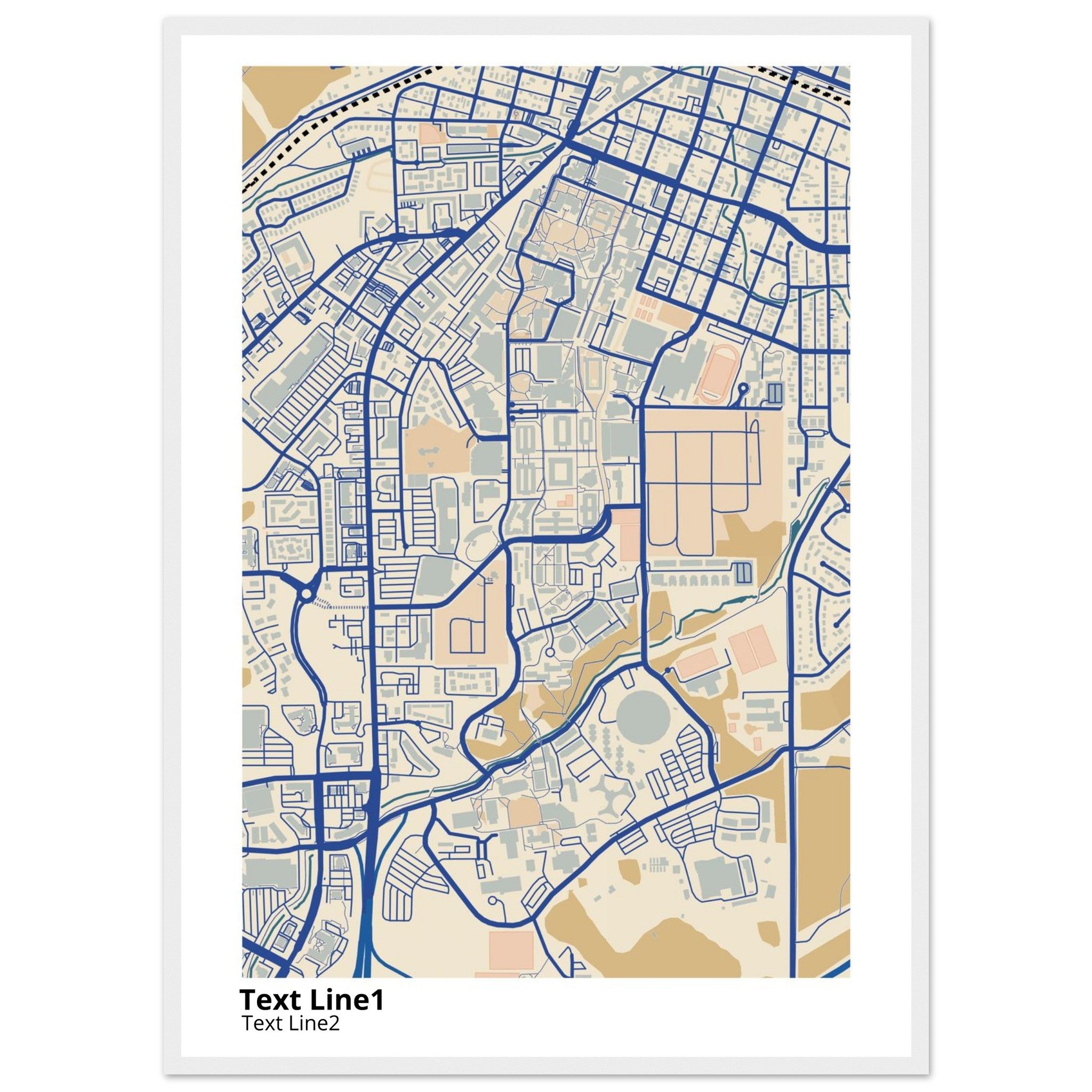 northern arizona university campus map poster