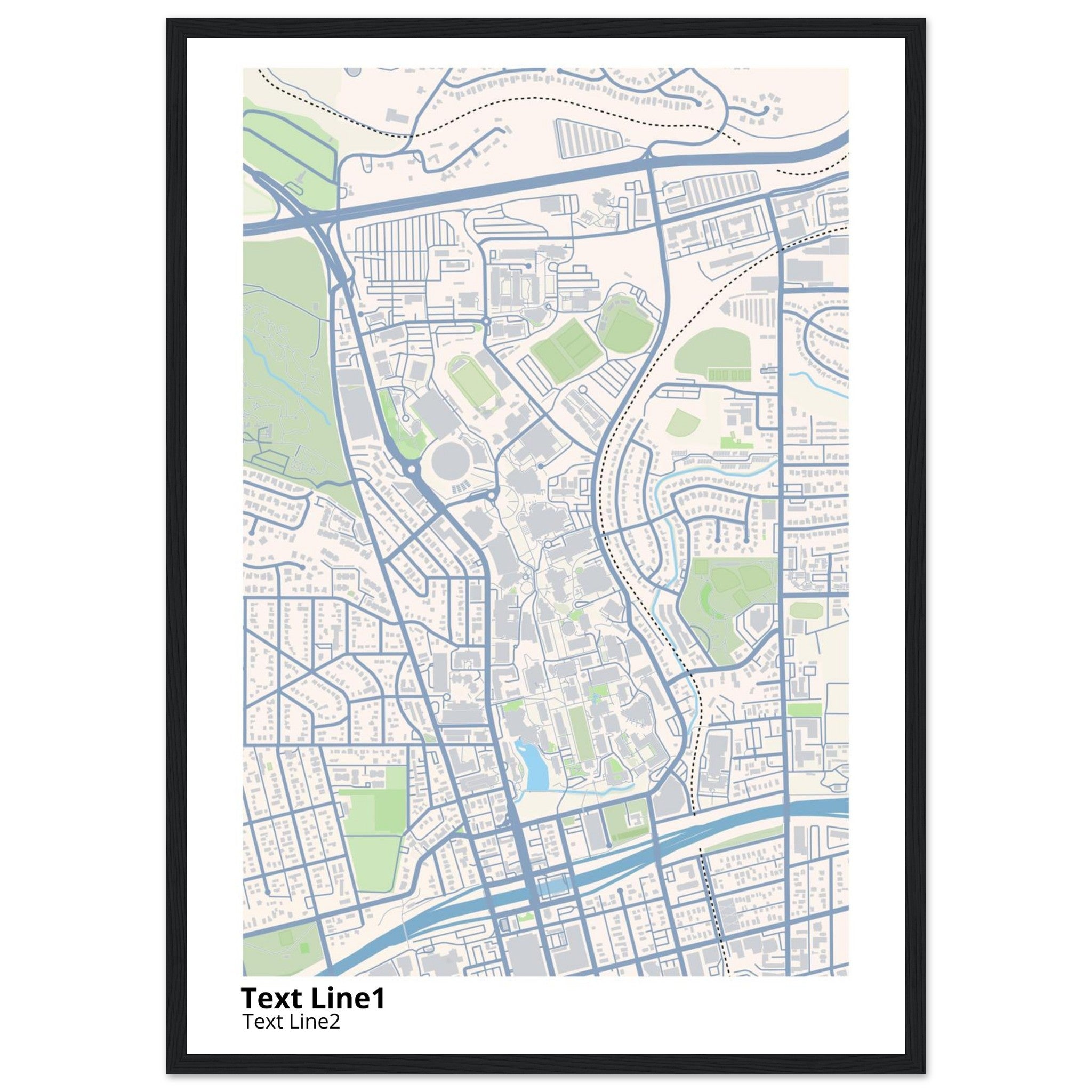 university of nevada reno campus map poster