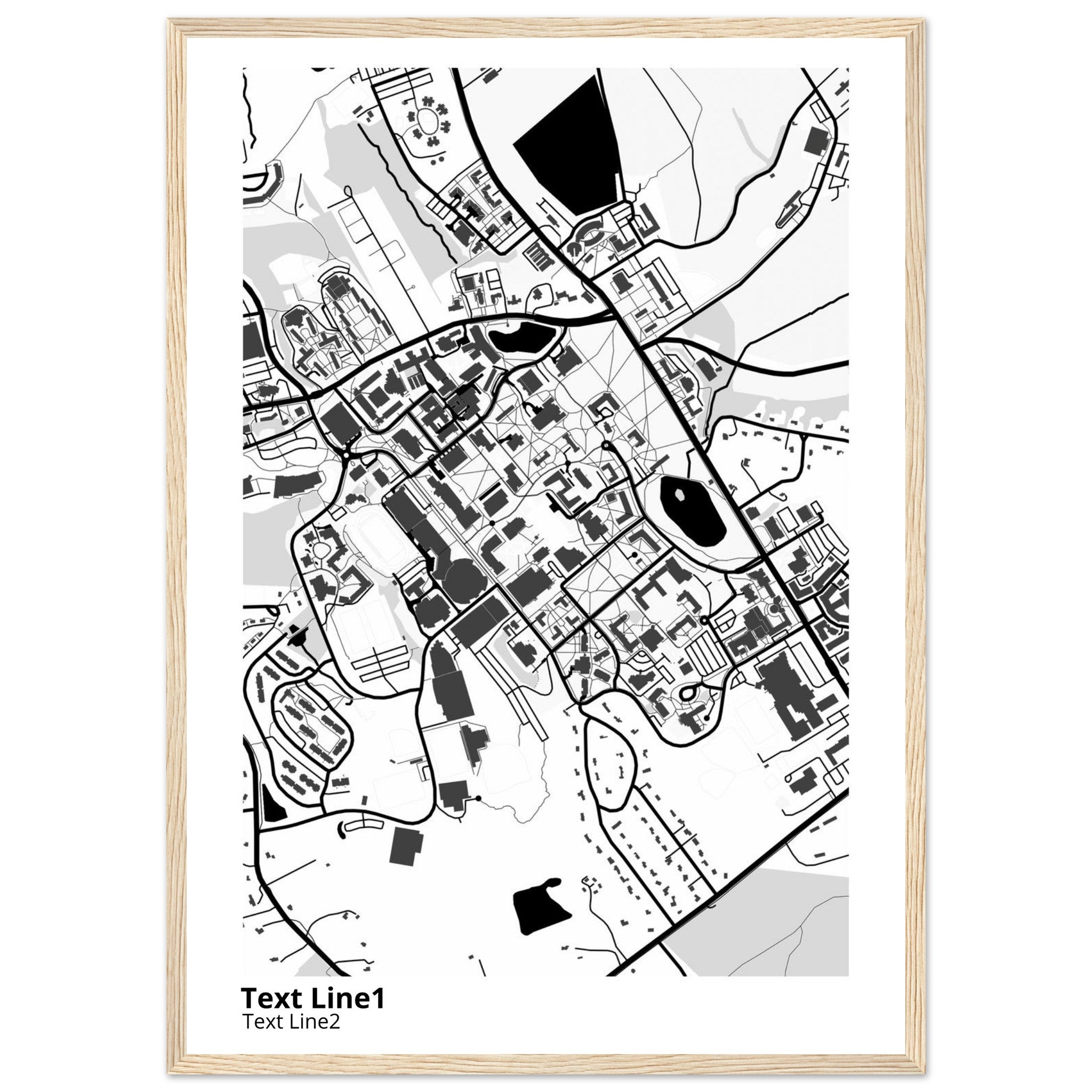 university of connecticut campus map poster