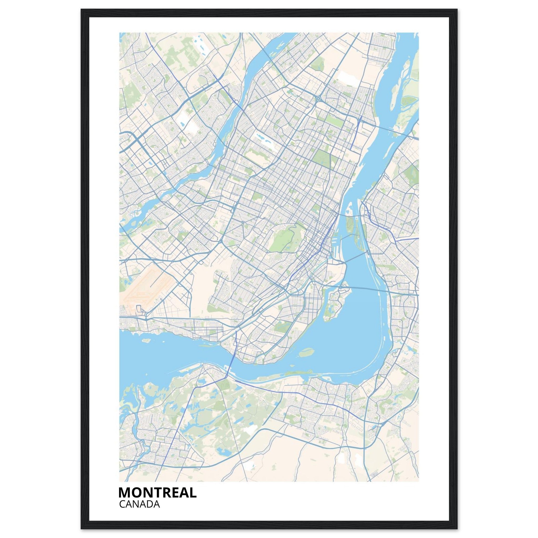 Montreal Canada City Map Poster | Custom Map Art Print - Ink And Atlas