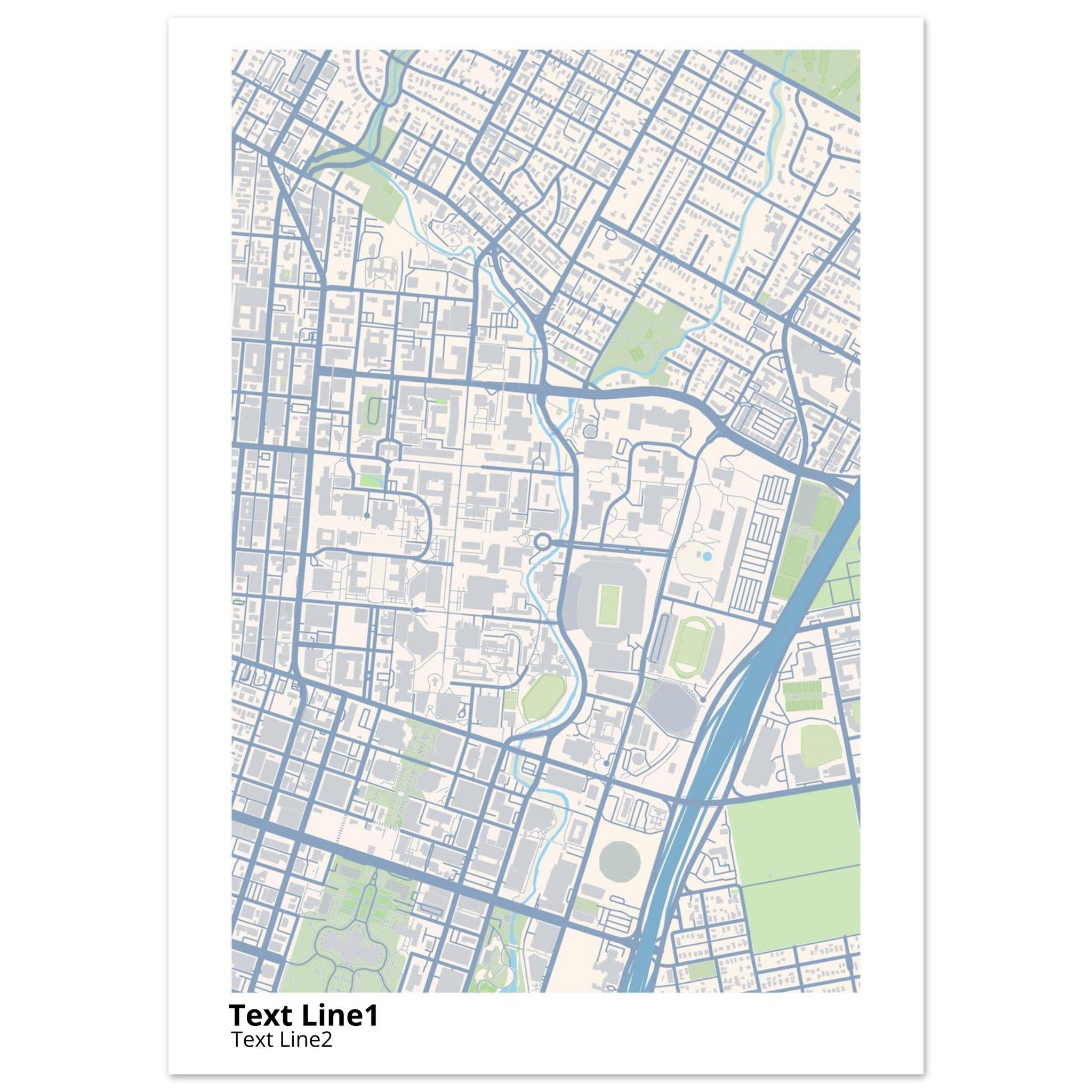 University of Texas at Austin Campus Map Poster | Graduation Gift - Ink And Atlas