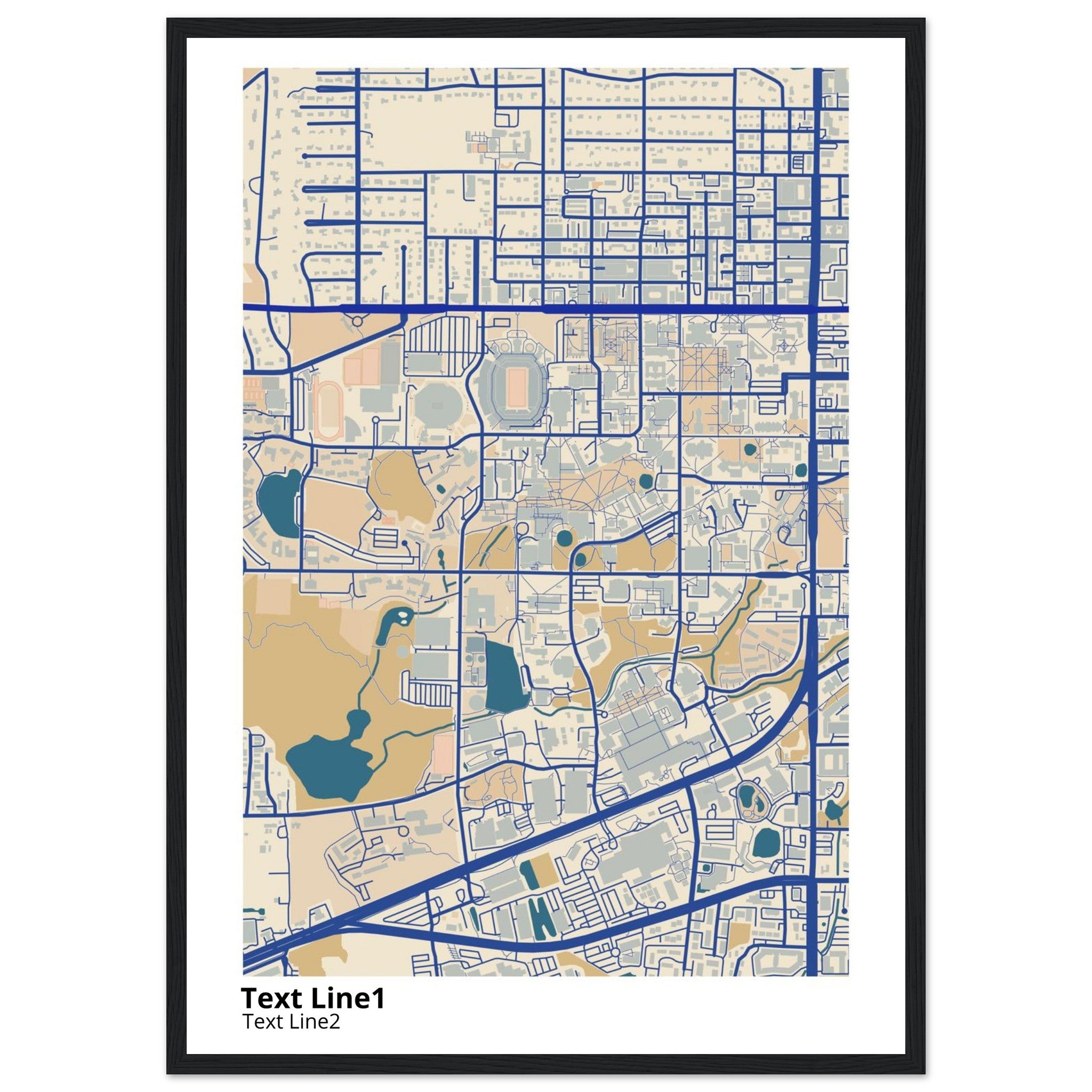 university of florida campus map poster