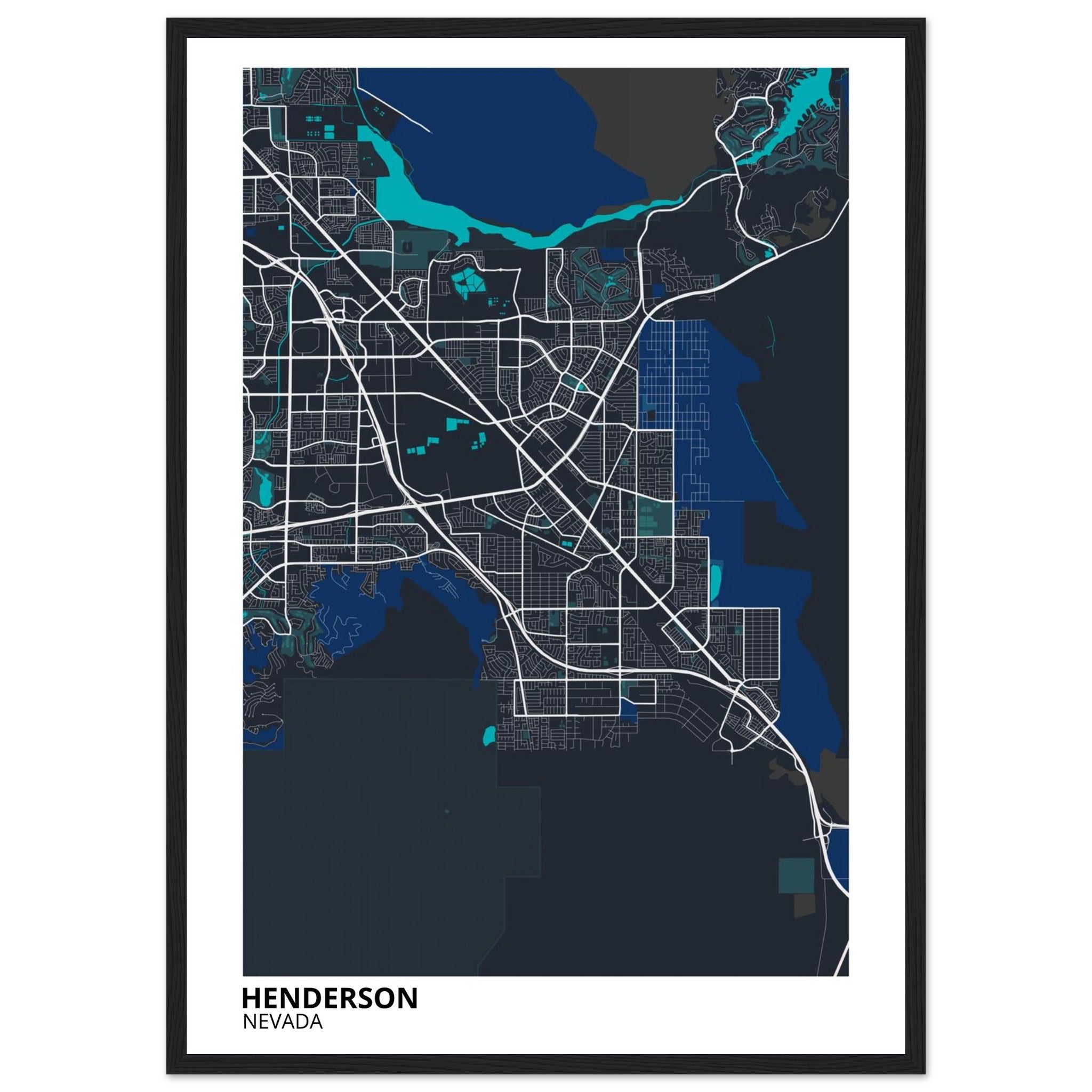 Henderson Nevada City Map Poster | Custom Map Art Print - Ink And Atlas