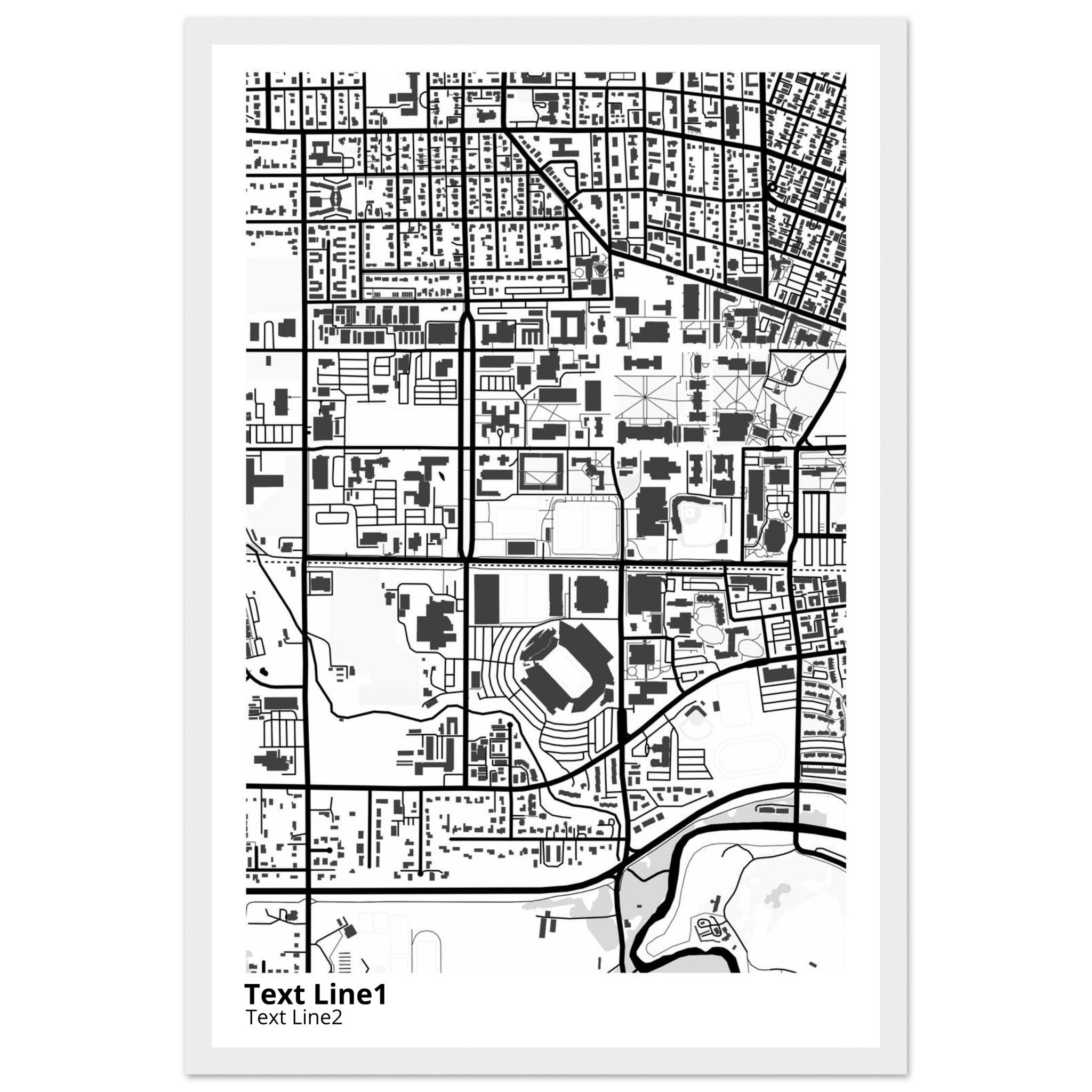 Oregon State University Campus Map Poster | Graduation Gift - Ink And Atlas