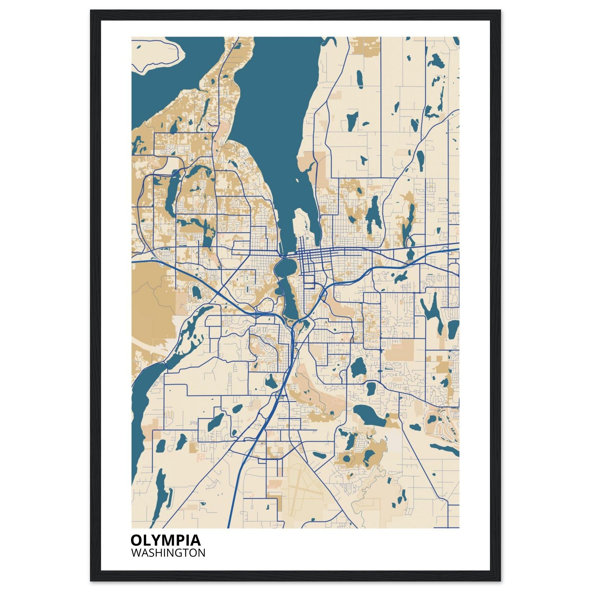 olympia map poster print