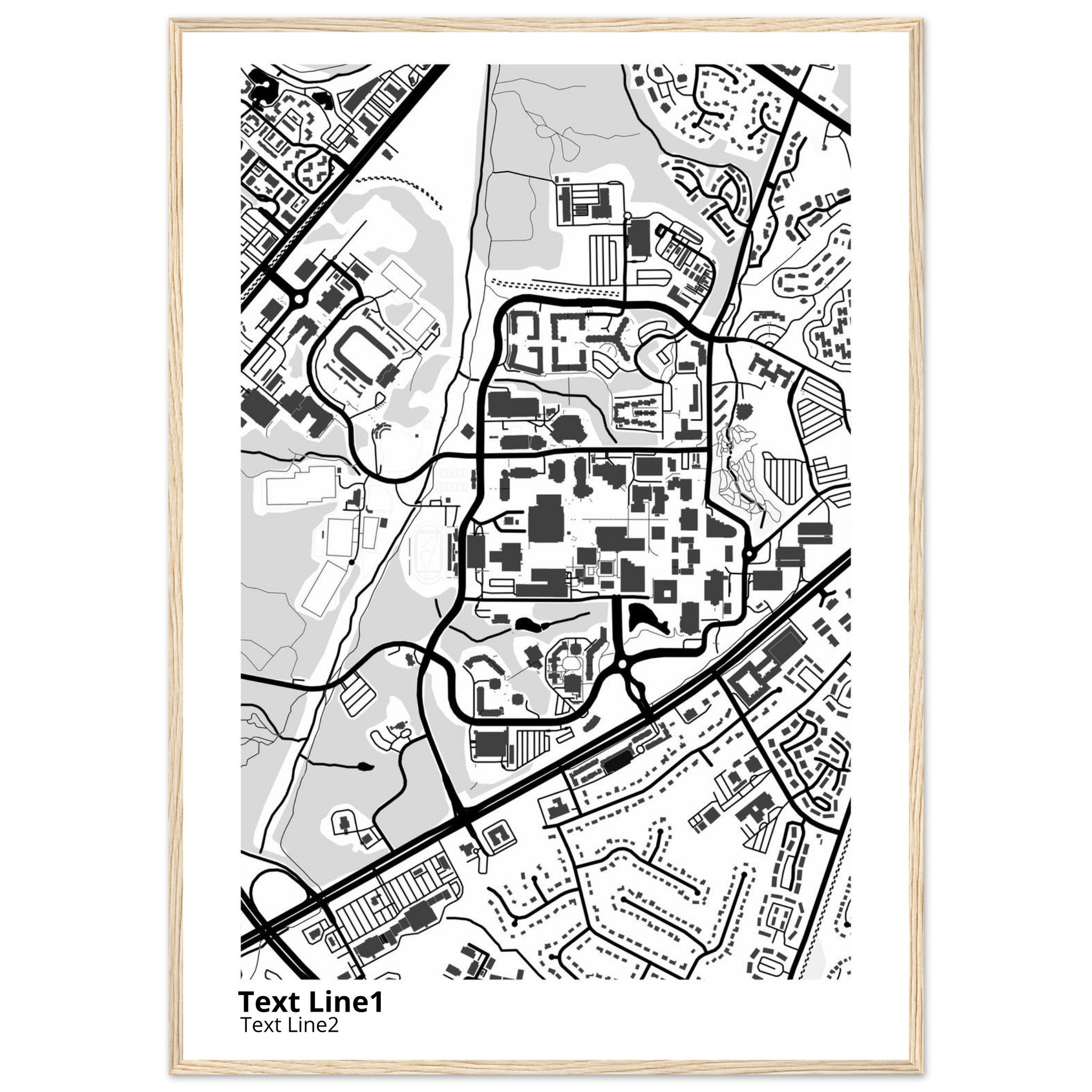 University of North Carolina Charlotte Campus Map Poster | Alumni Gift - Ink And Atlas