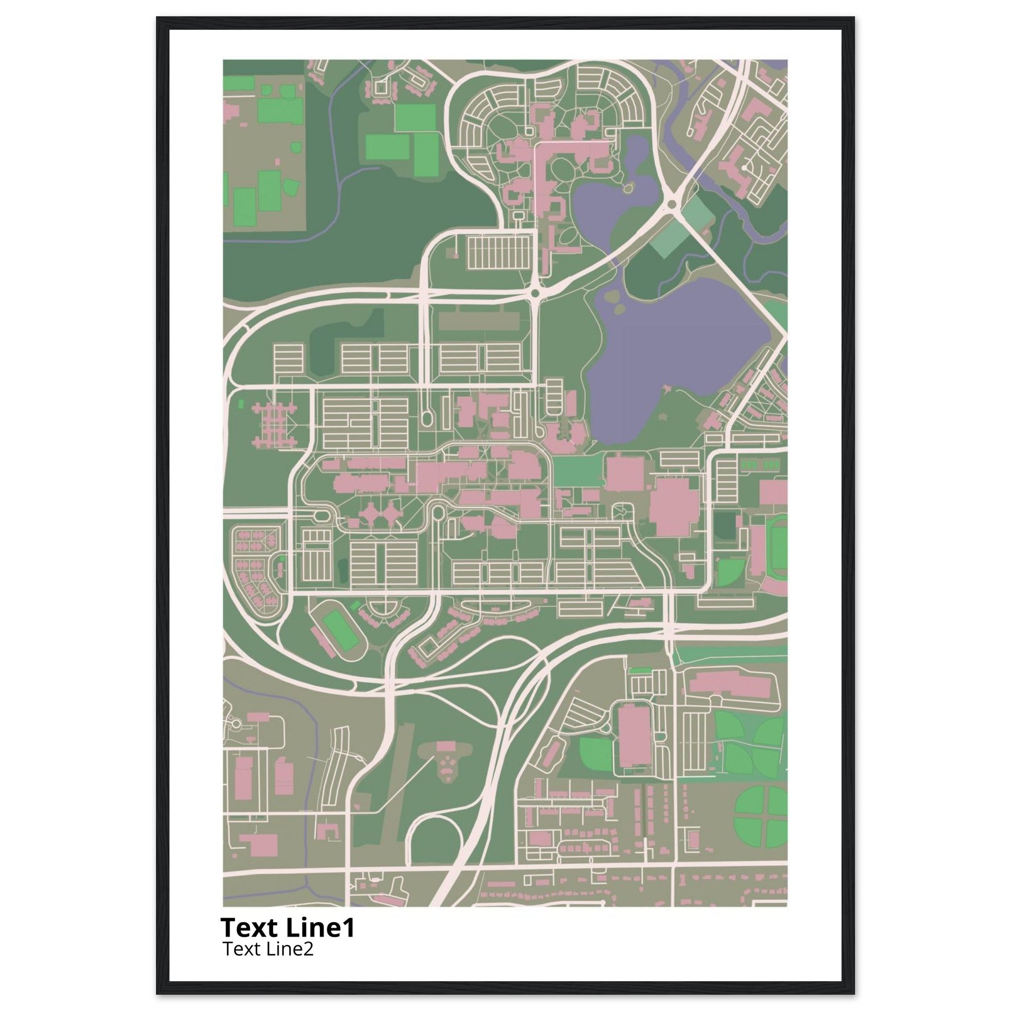 university at buffalo campus map poster