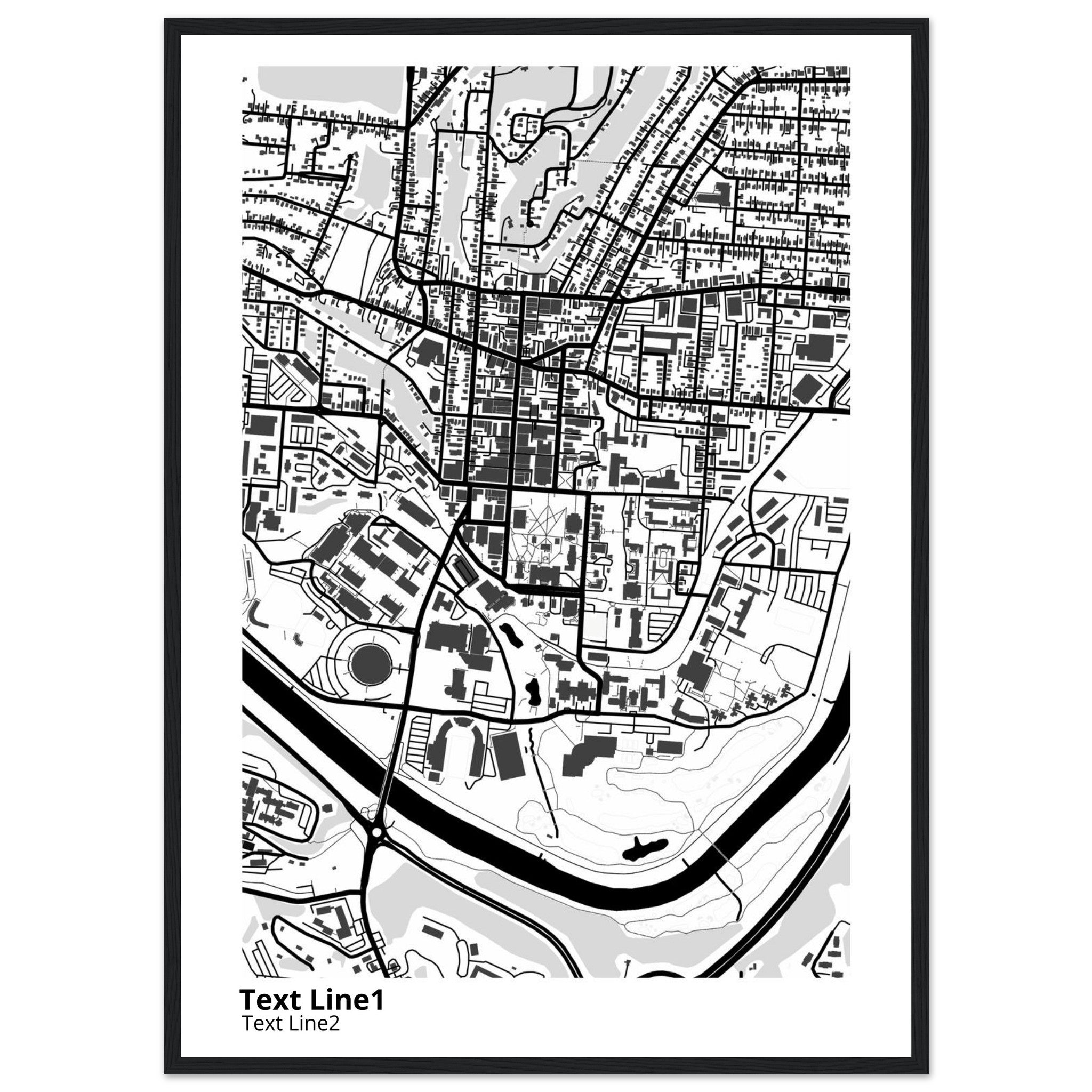 Ohio University (Main Campus) Campus Map Poster | Graduation Gift - Ink And Atlas