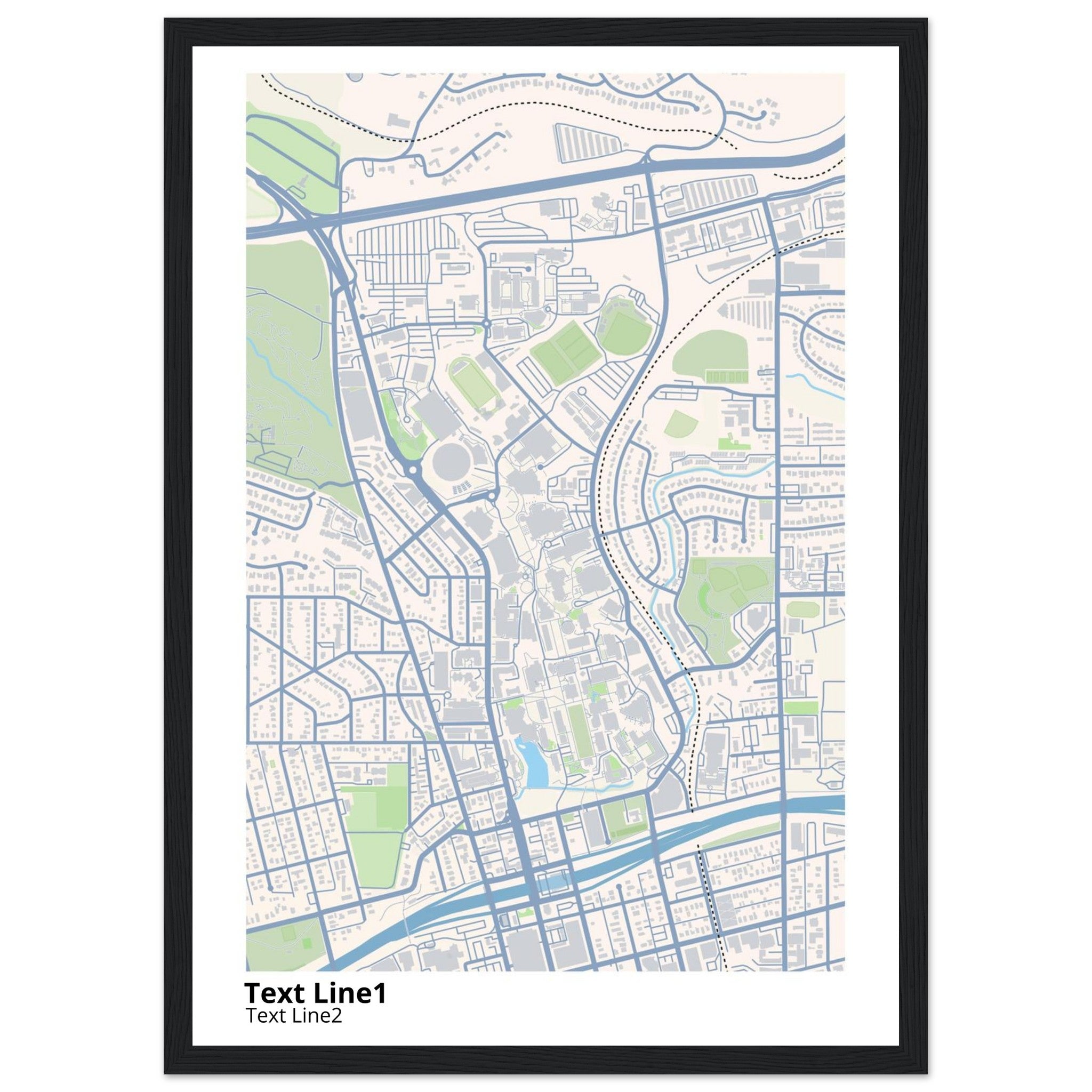 university of nevada reno campus map poster