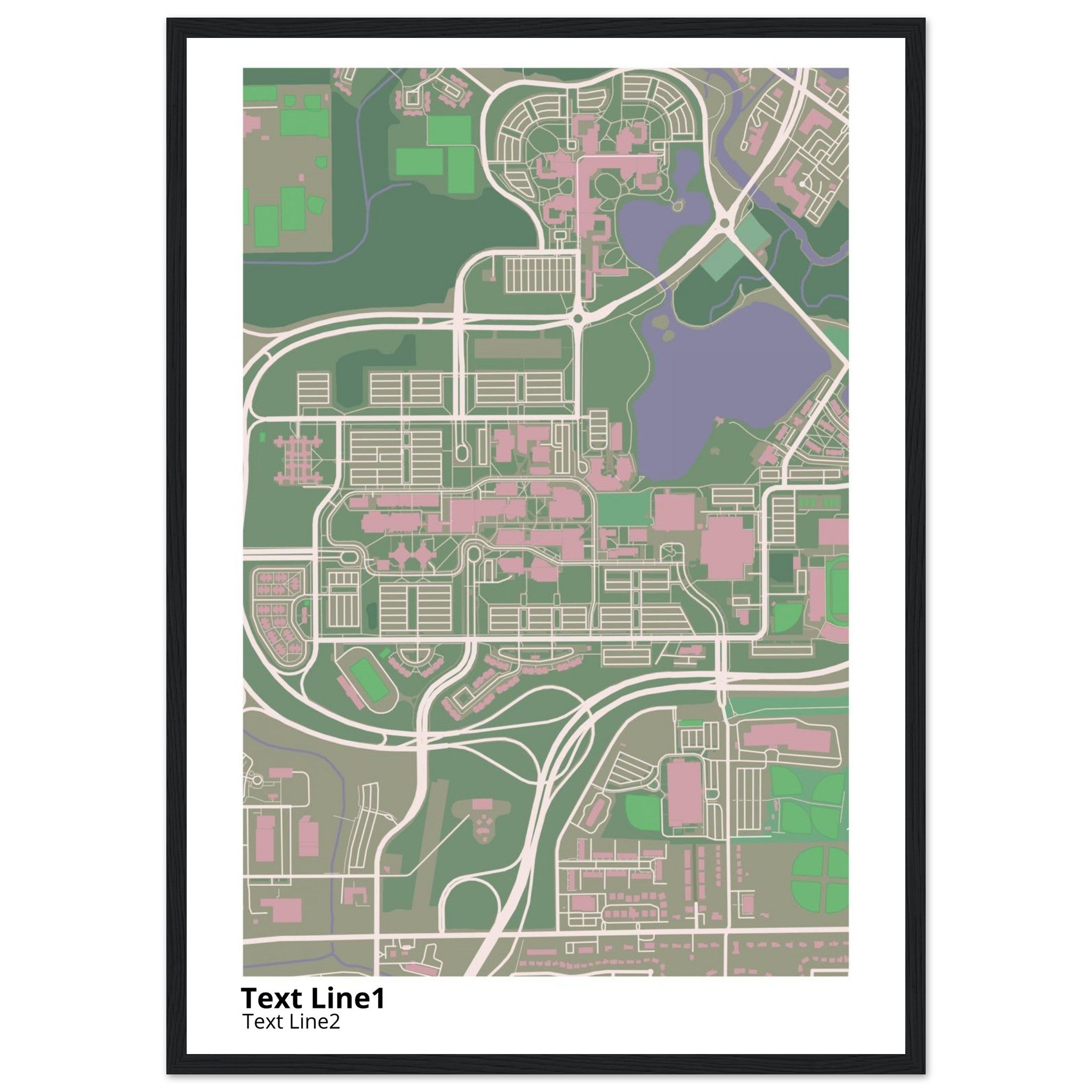 university at buffalo campus map poster
