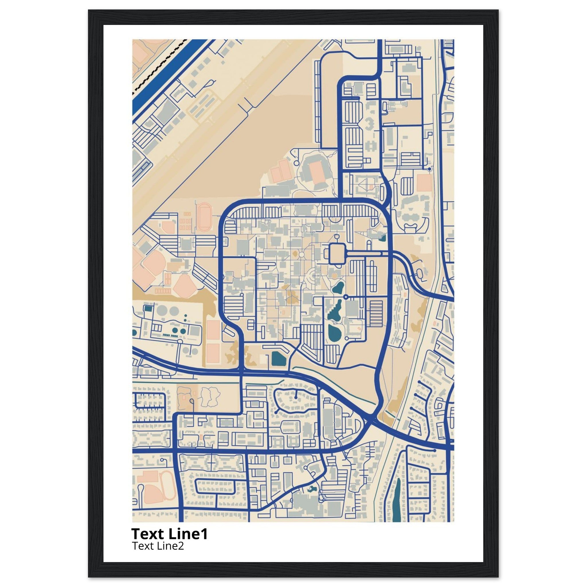 florida atlantic university campus map poster