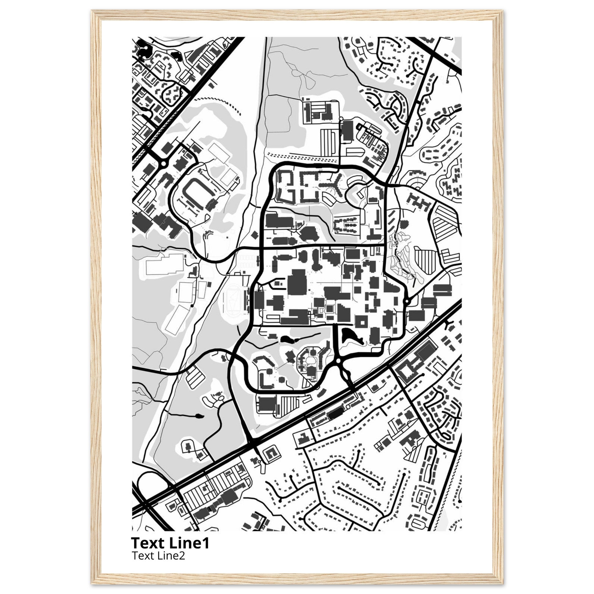 University of North Carolina Charlotte Campus Map Poster | Alumni Gift - Ink And Atlas