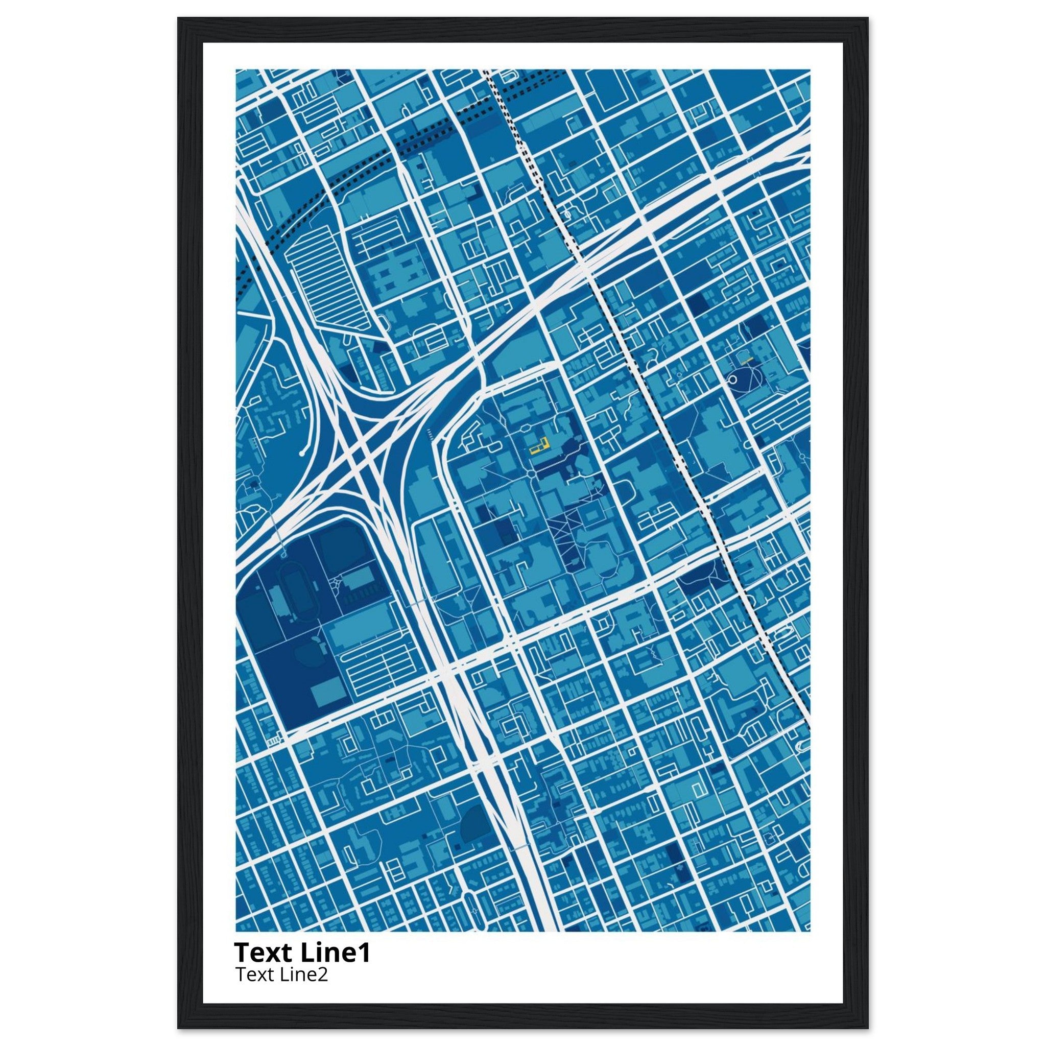 wayne state university campus map poster