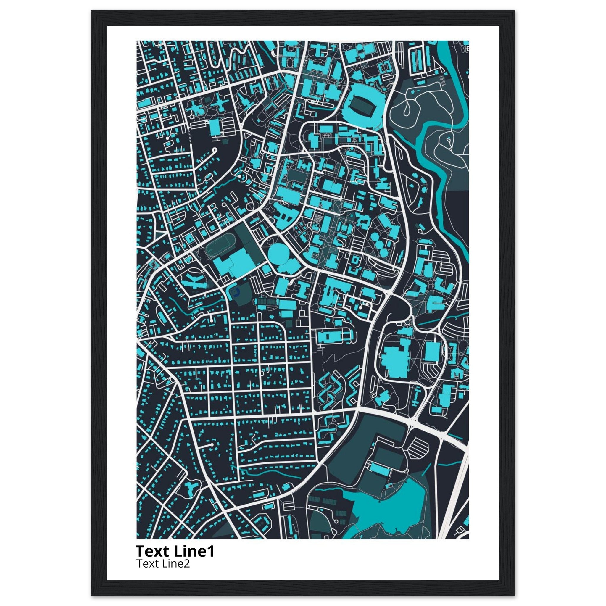 university of georgia campus map poster