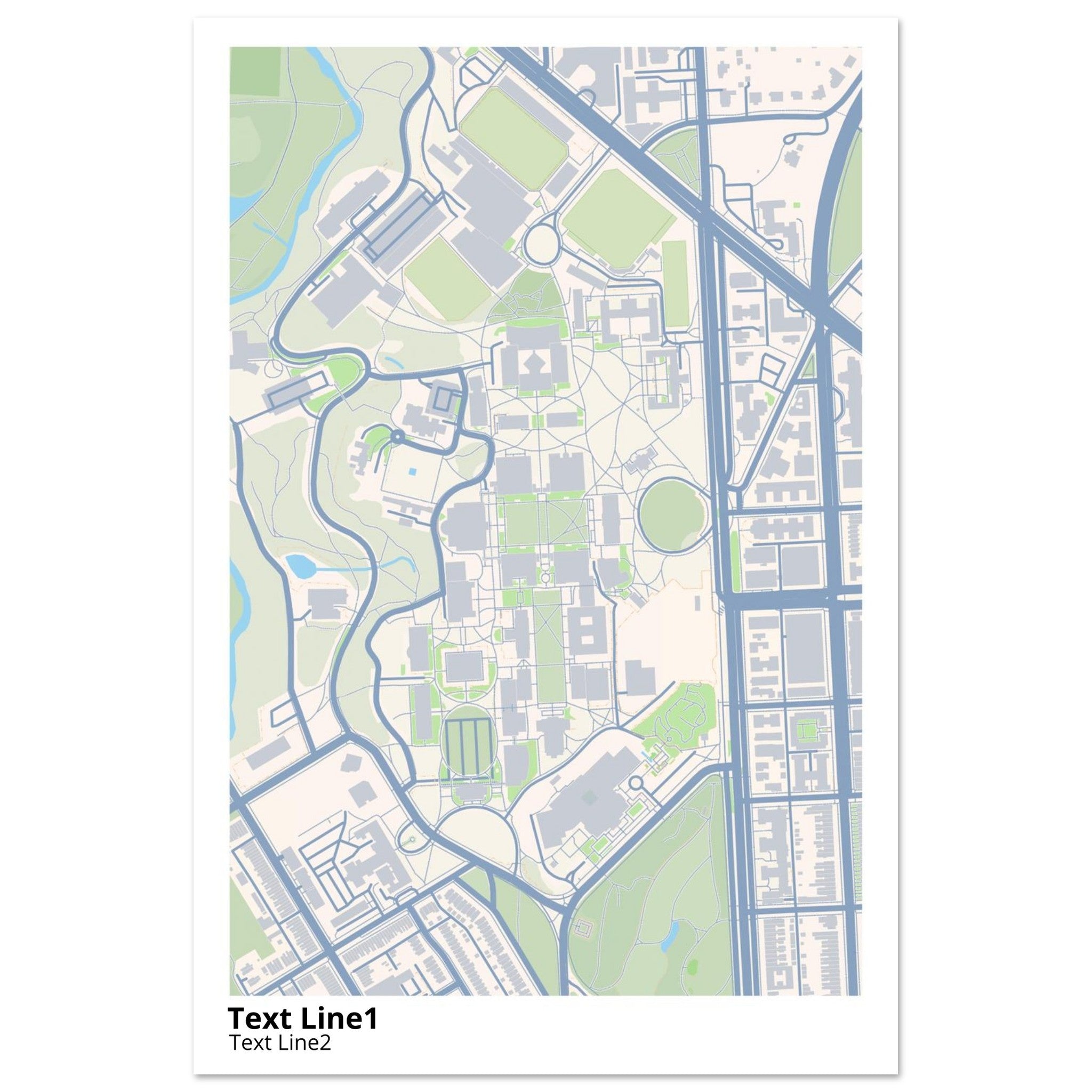 johns hopkins university campus map poster
