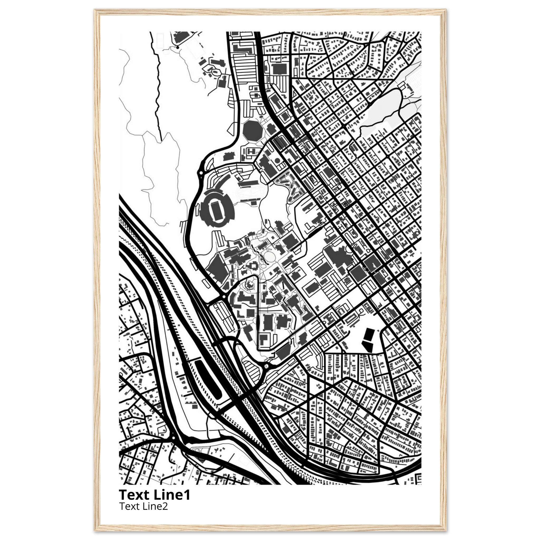 The University of Texas at El Paso Campus Map Poster | Graduation Gift - Ink And Atlas