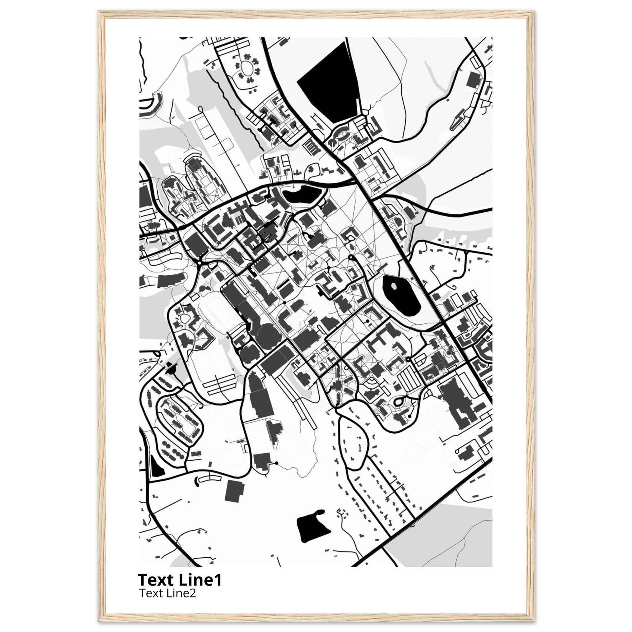 university of connecticut campus map poster