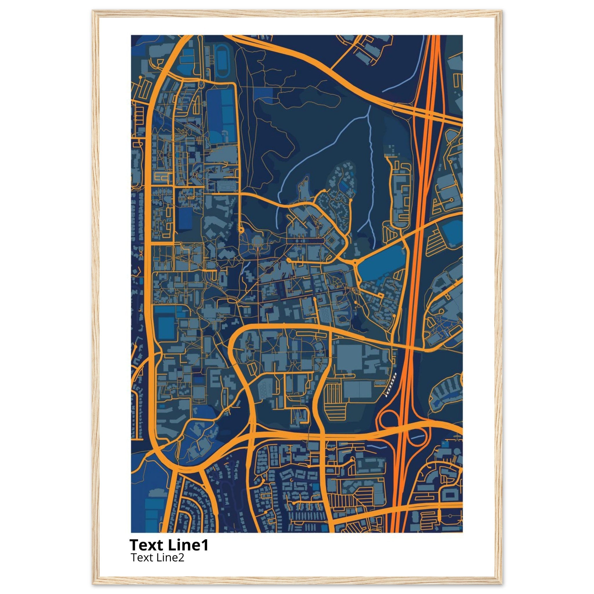 university of california san diego campus map poster