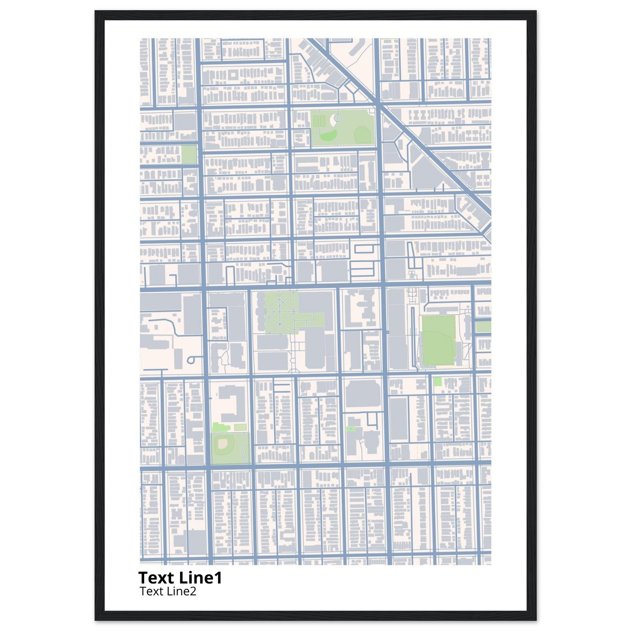 depaul university campus map poster