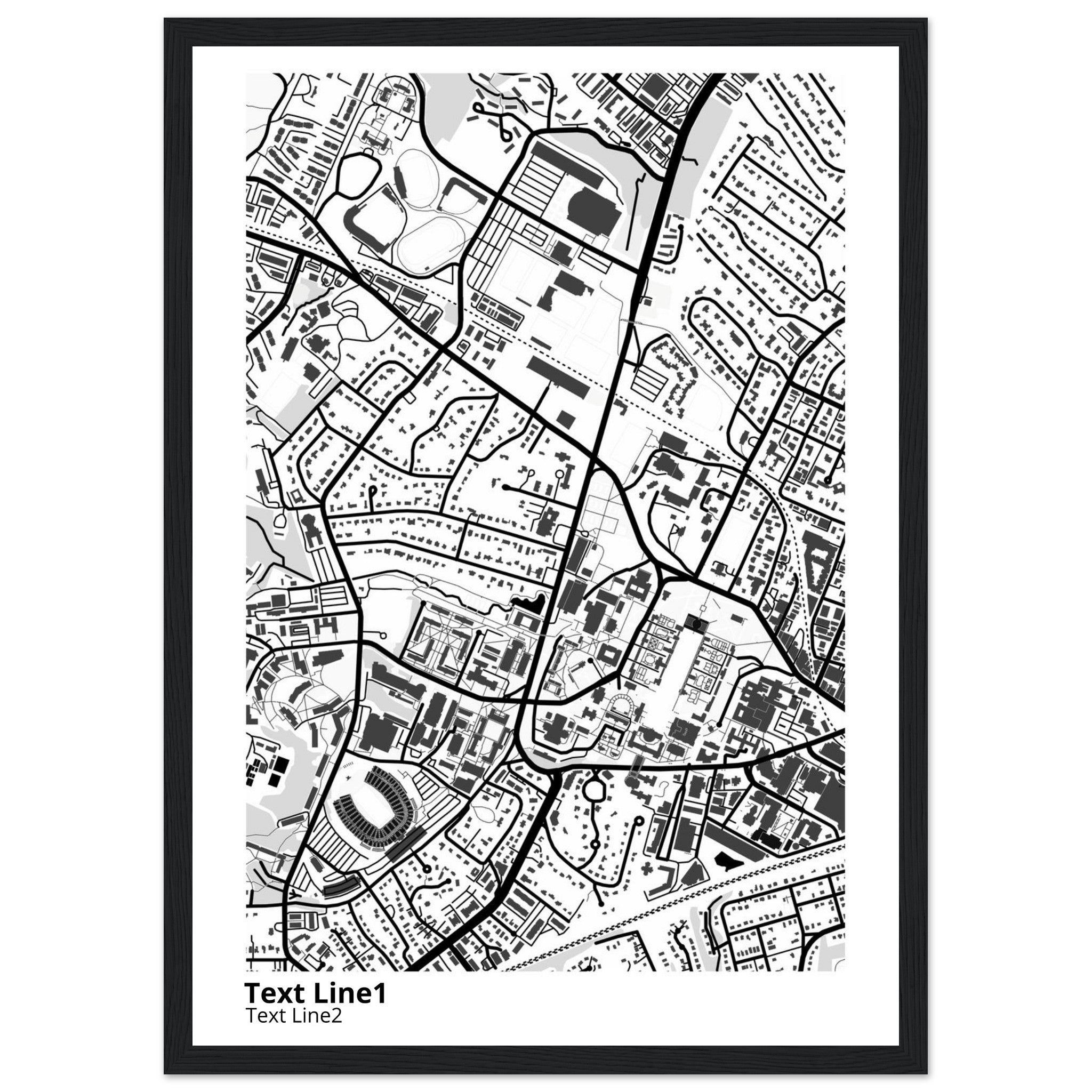 University of Virginia (Main Site) Campus Map Poster | Graduation Gift - Ink And Atlas