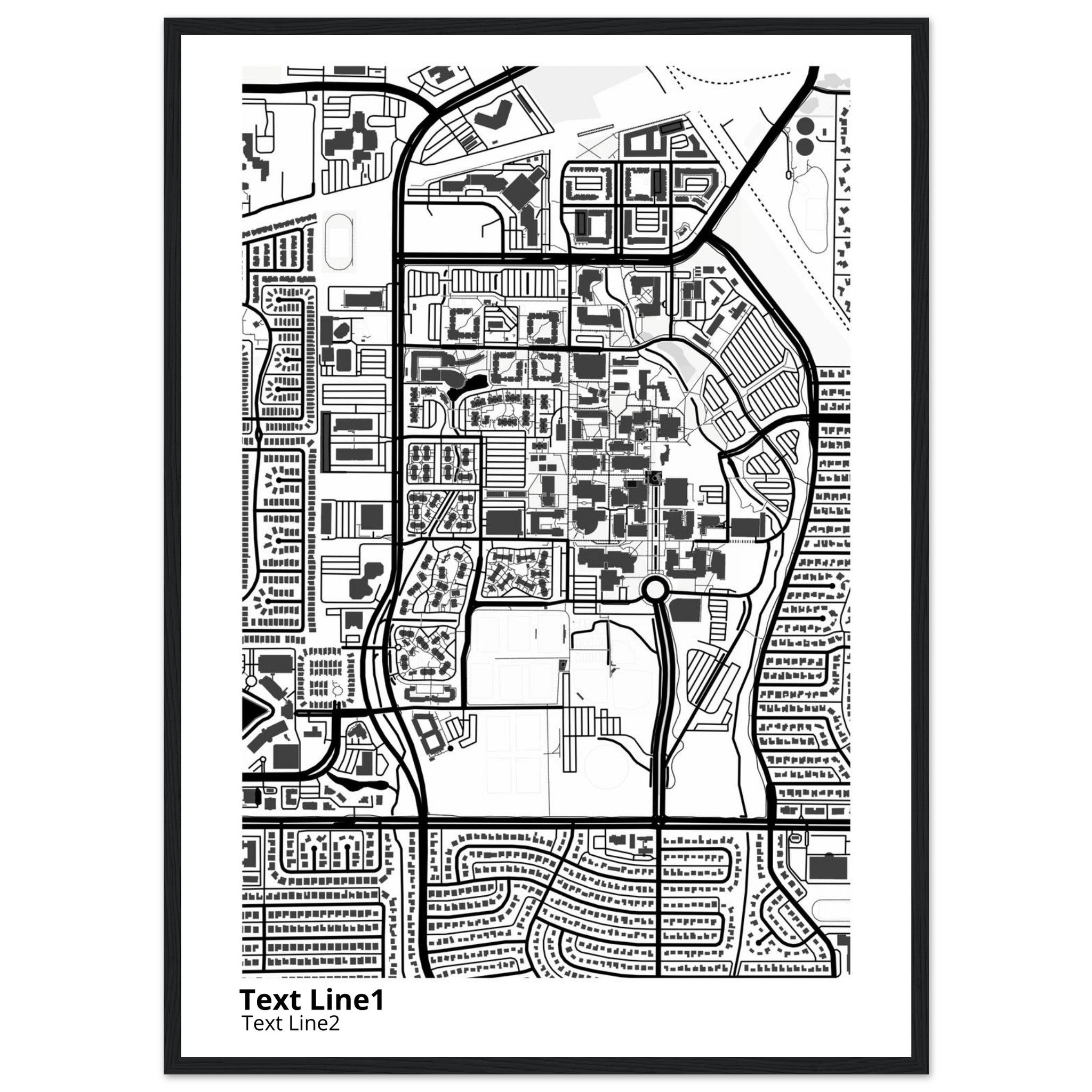 The University of Texas at Dallas Campus Map Poster | Graduation Gift - Ink And Atlas