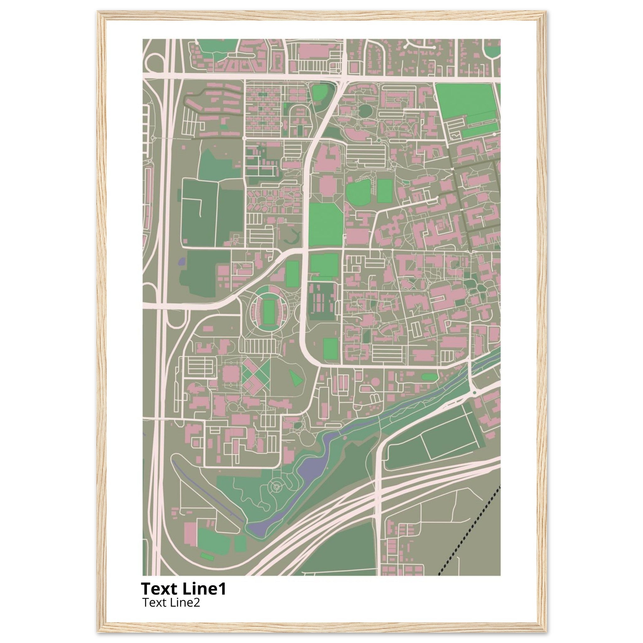university of california davis campus map poster