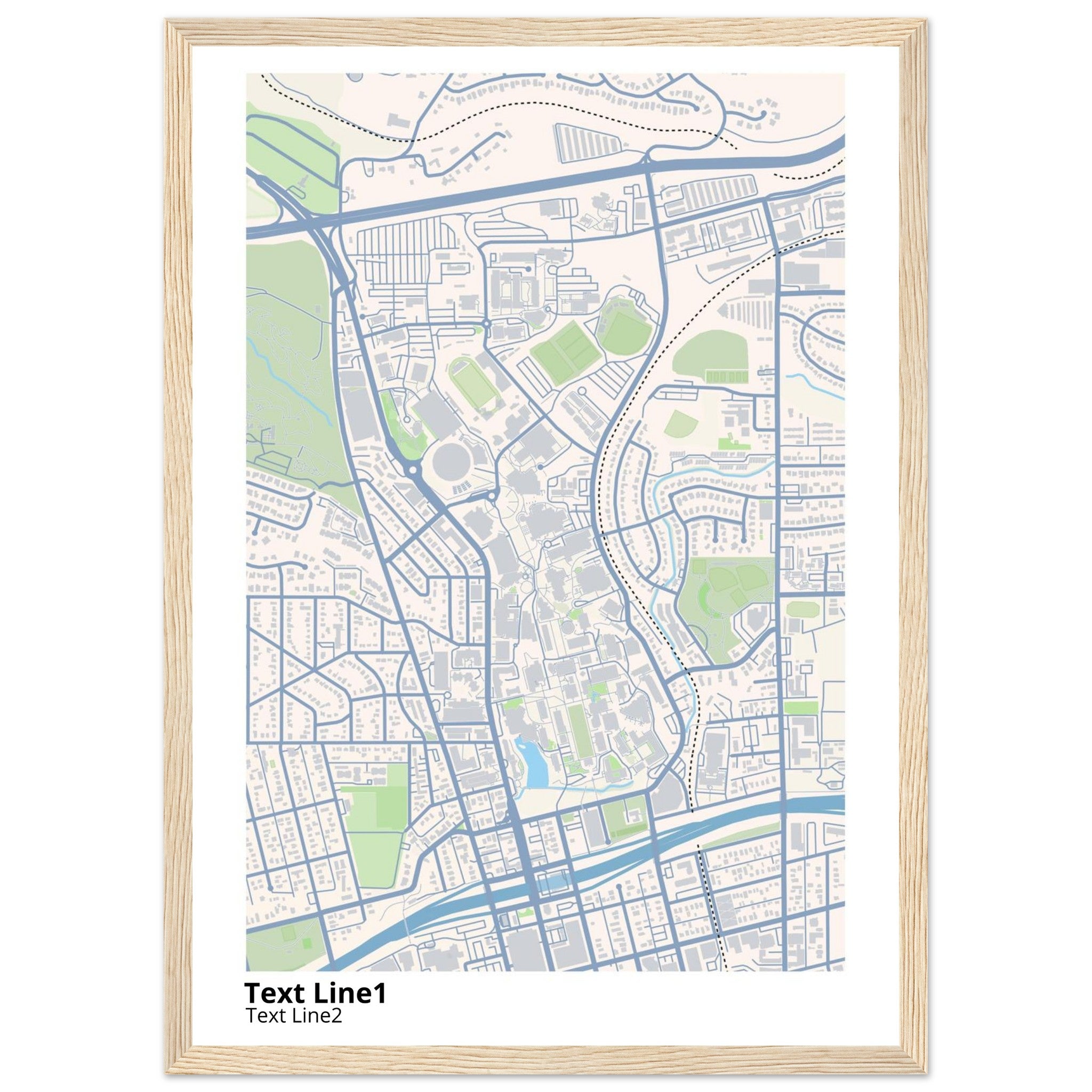 university of nevada reno campus map poster